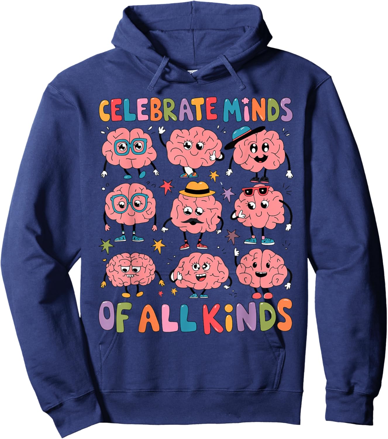 Celebrate Minds of All Kinds Neurodiversity Autism Awareness Hoodie - Hoodie | Navy