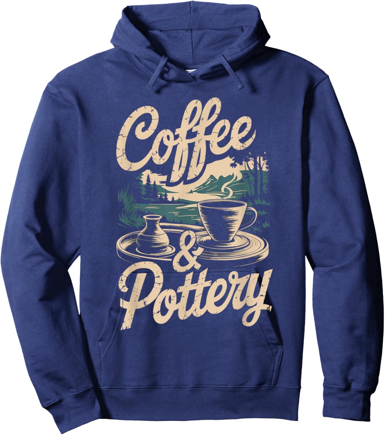 Coffee And Pottery Hoodie - Hoodie | Navy