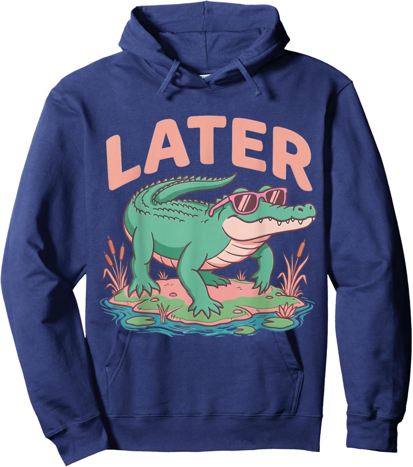 Last Day of School Teacher Summer See You Later Alligator Hoodie - Hoodie | Navy