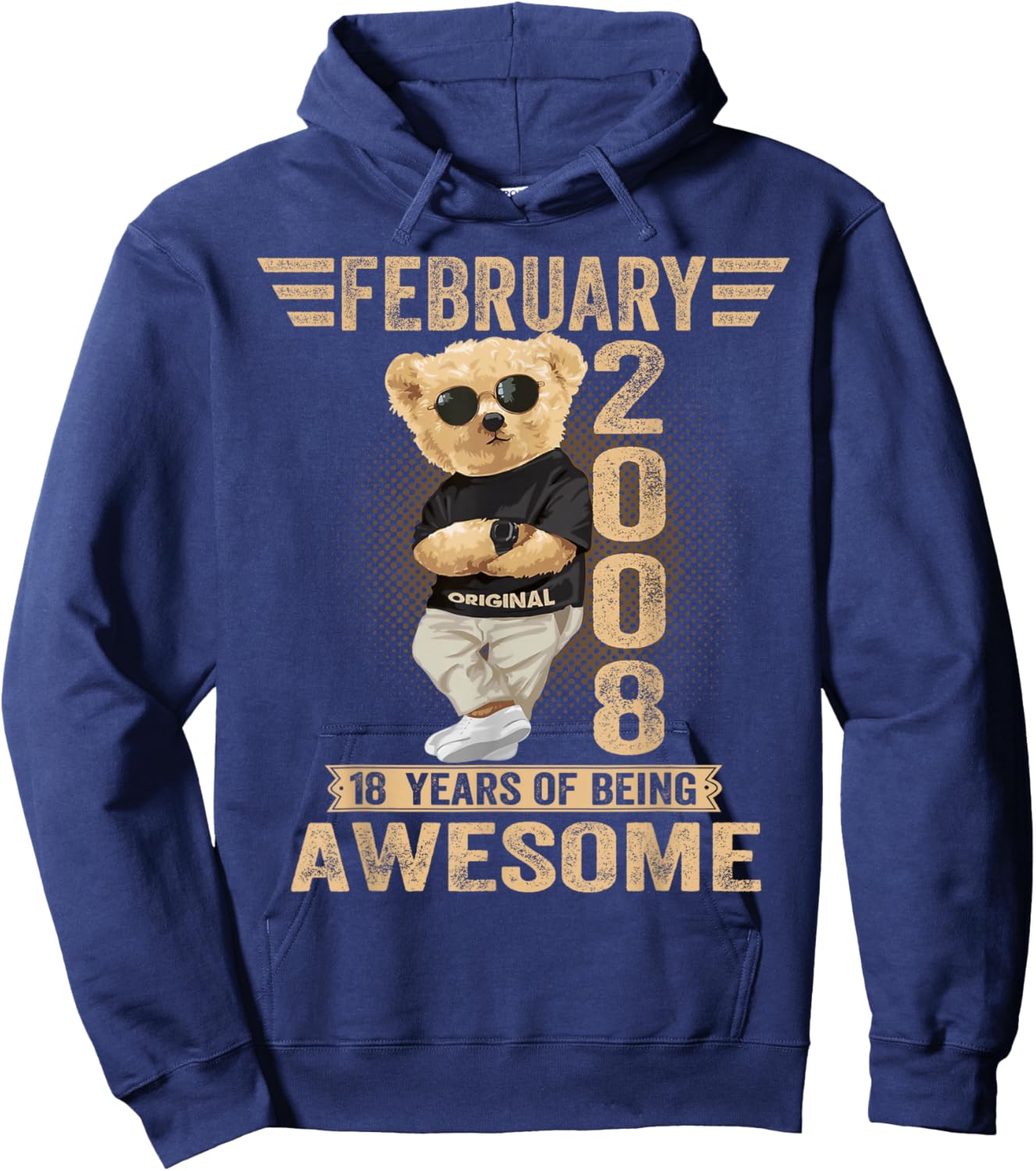 Ours en Peluche génial pour Homme et Femme 18 février 2008 Hoodie - Hoodie | Navy