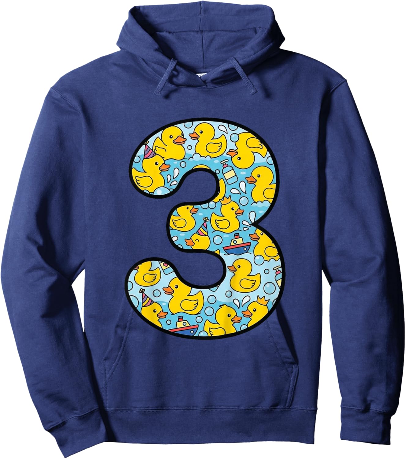 Rubber Duckie Kids 3rd Birthday Rubber Duck Hoodie - Hoodie | Navy