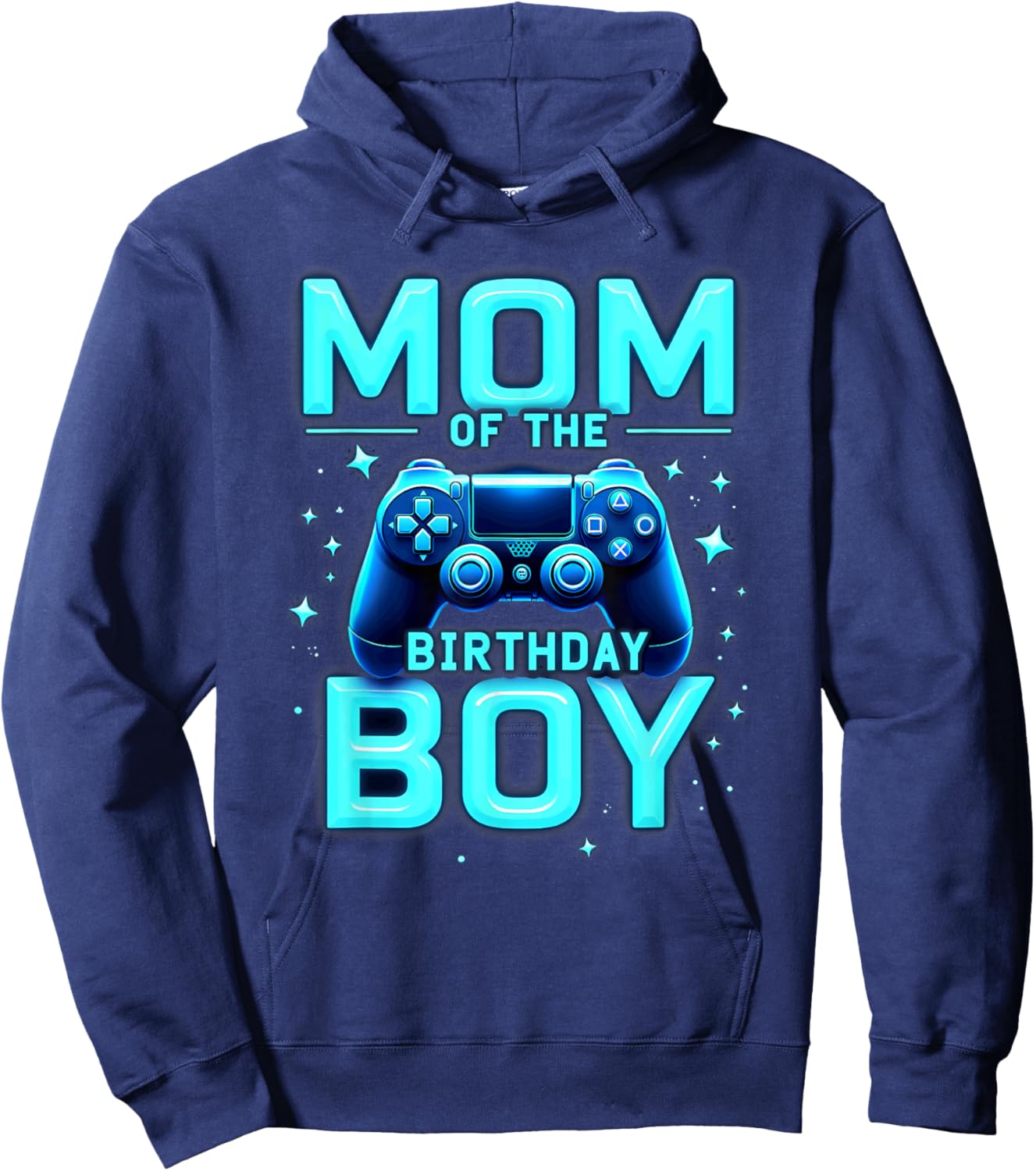 Mom Of The Birthday Boy Video Gamer Gaming Hoodie - Hoodie | Navy