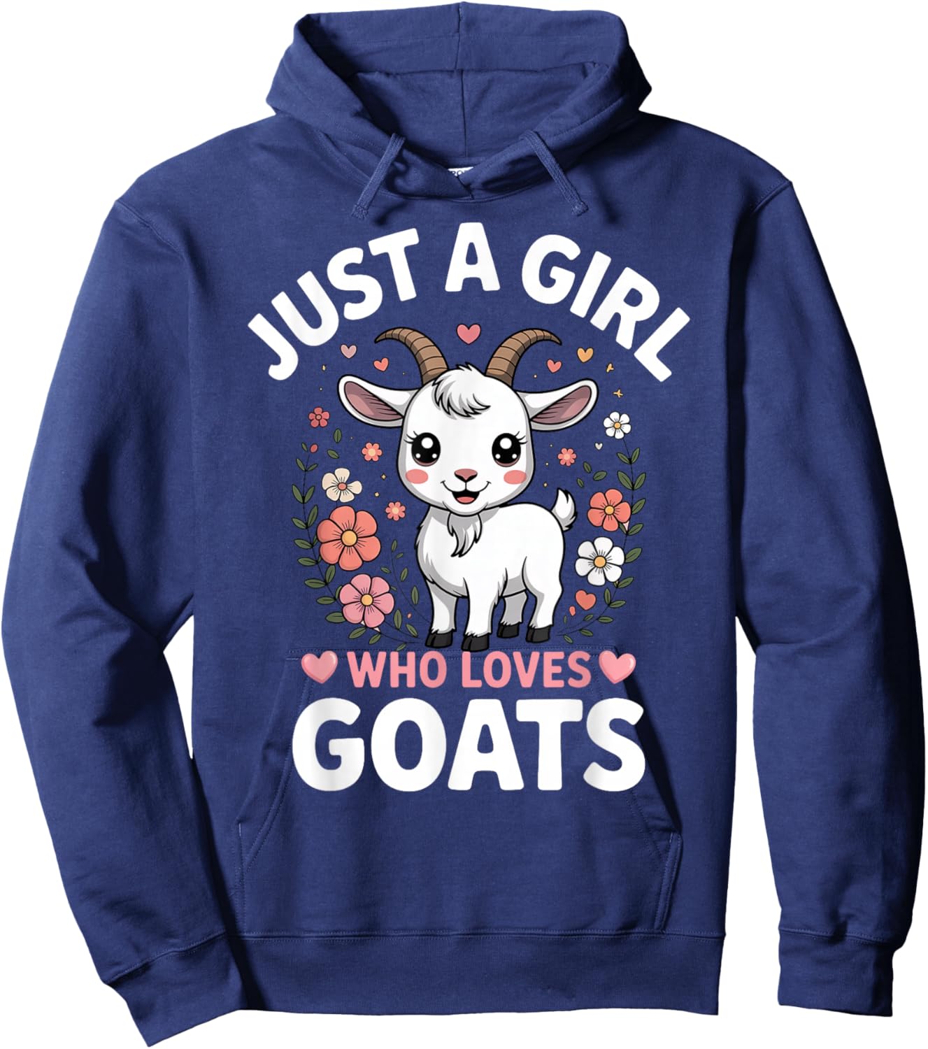 Just a Girl Who Loves Goats Hoodie - Hoodie | Navy