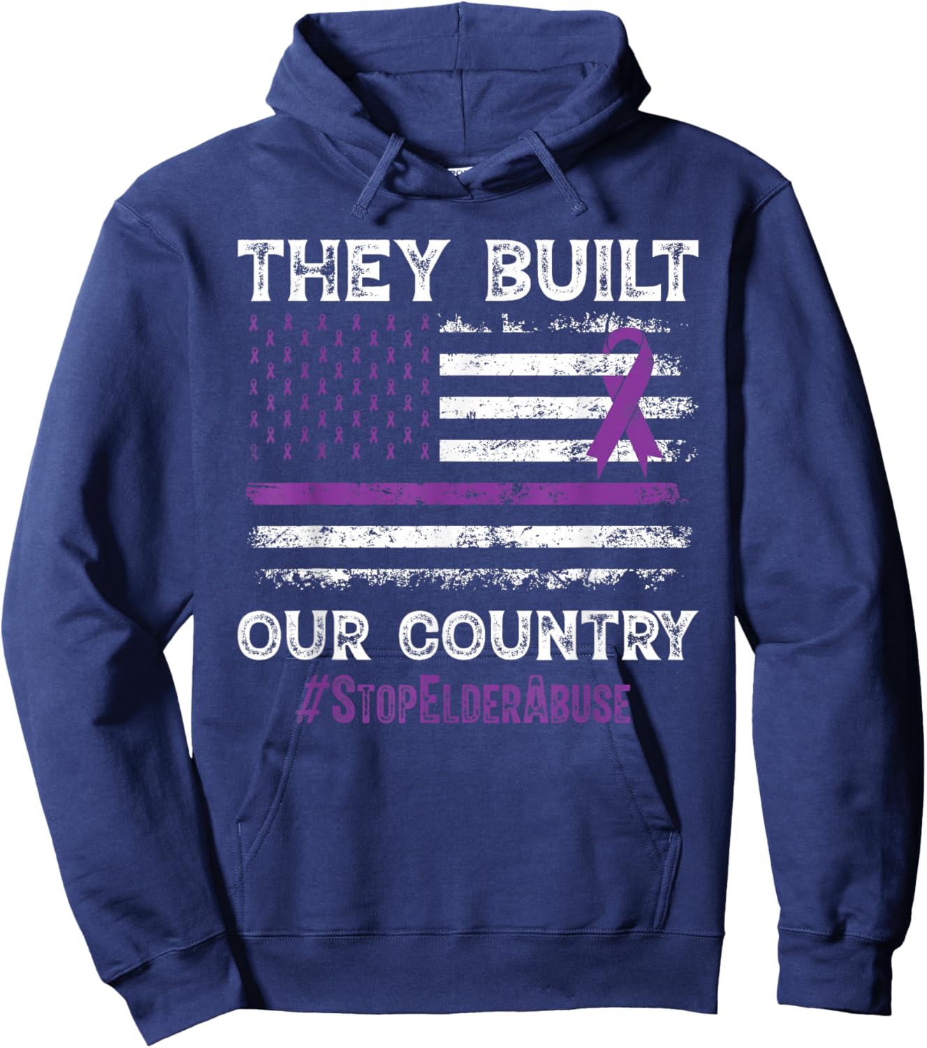 Elder Abuse Awareness Stop Elder Abuse prevention Hoodie - Hoodie | Navy