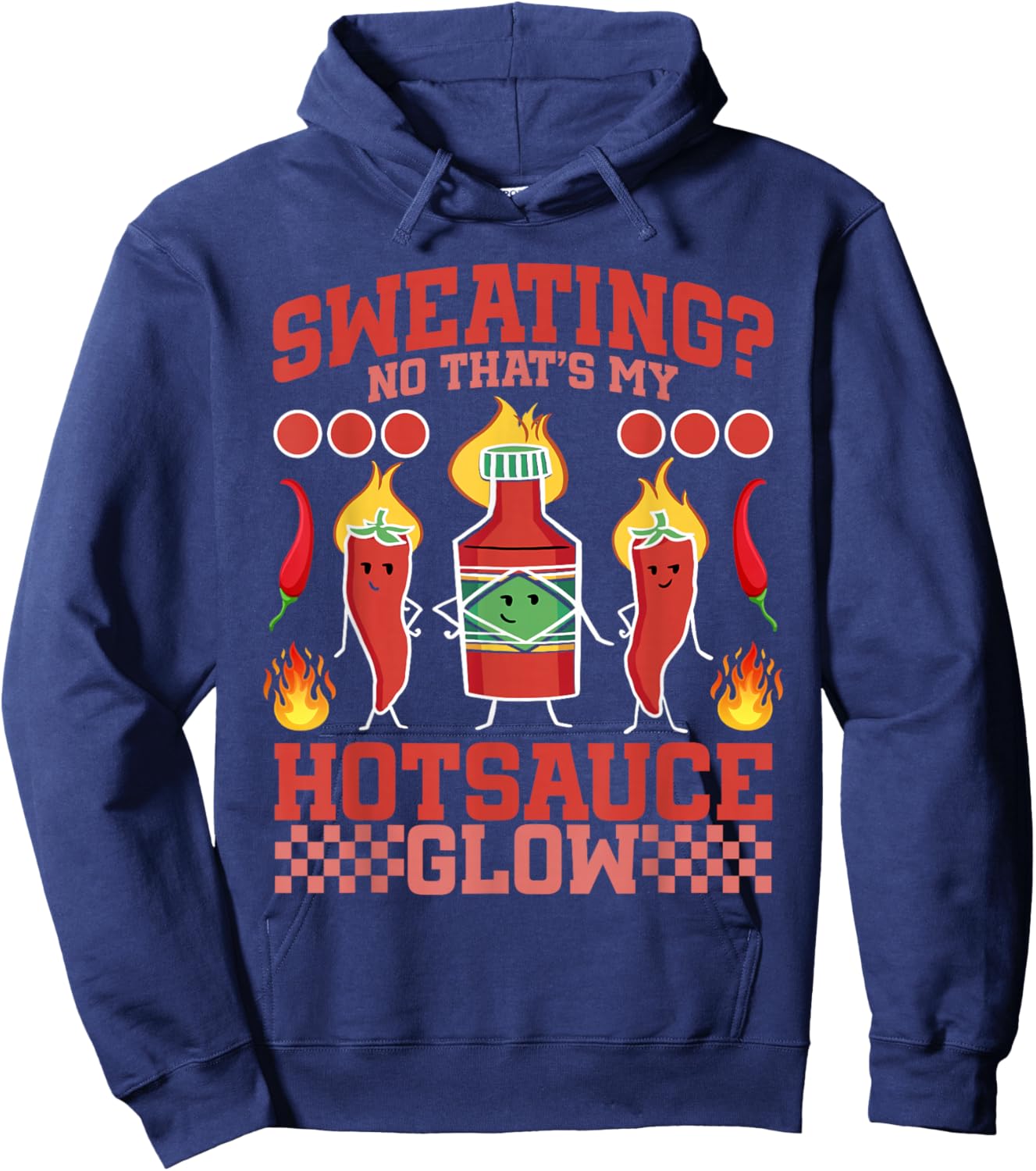 Funny Hot Sauce Hoodie - Hoodie | Navy