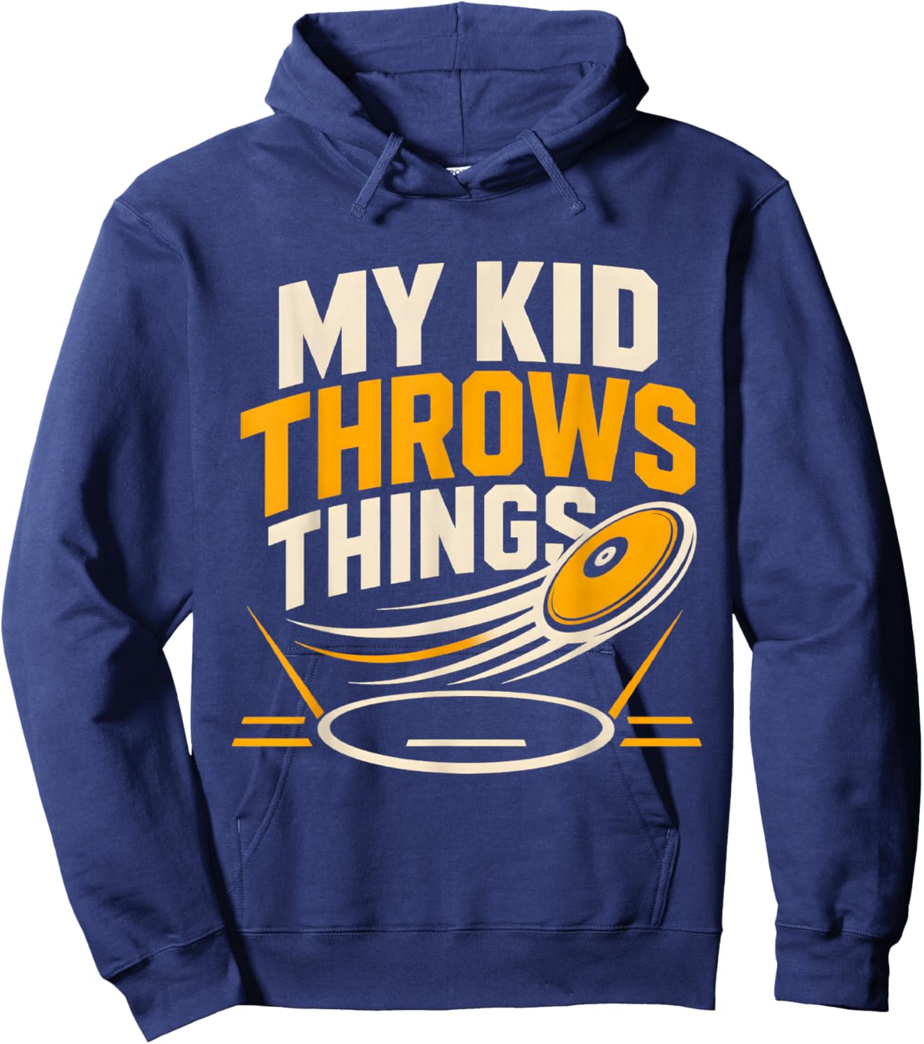 Discus Mom My Kid Throws Things Hoodie - Hoodie | Navy