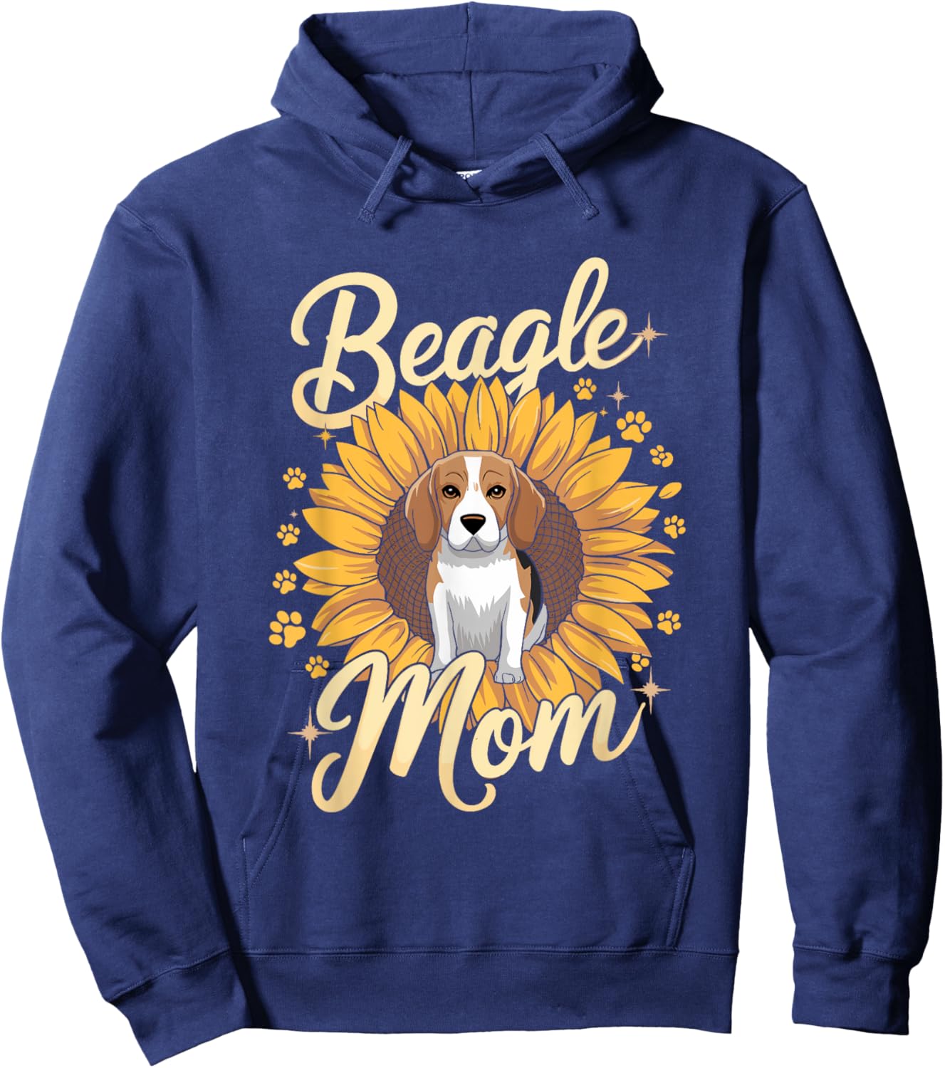 Beagle Mom Sunflower Beagles Dog Women Hoodie - Hoodie | Navy
