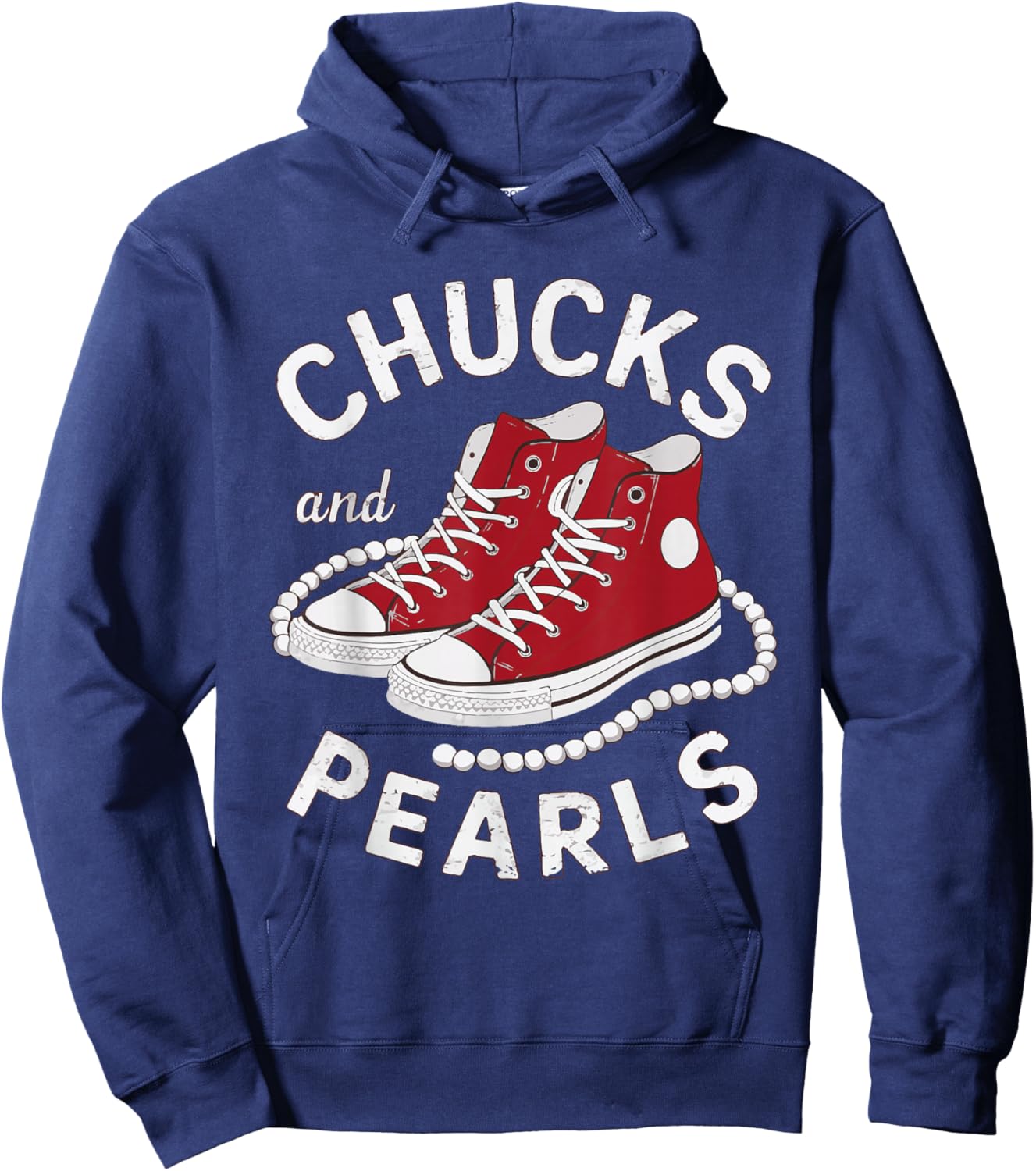 Chucks And Pearls Cute Men Women Hoodie - Hoodie | Navy