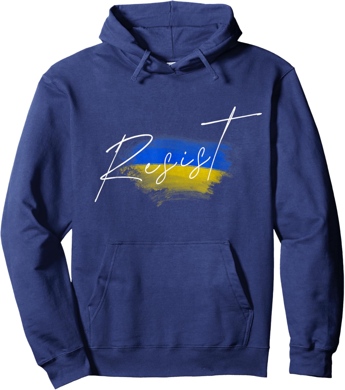 Resist Ukraine Flag Ukrainian Hoodie - Hoodie | Navy
