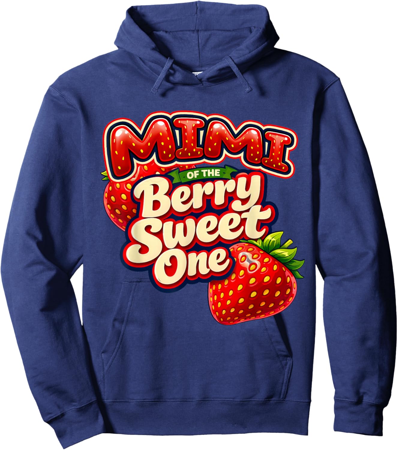 Grandma Mimi of The Berry Sweet One Retro First Birthday Hoodie - Hoodie | Navy