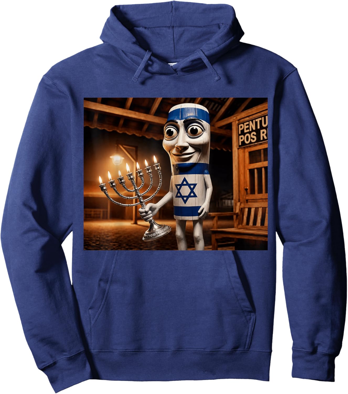 Tung Tung Tung Sahur Jewish Italian Brainrot Meme Hoodie - Hoodie | Navy