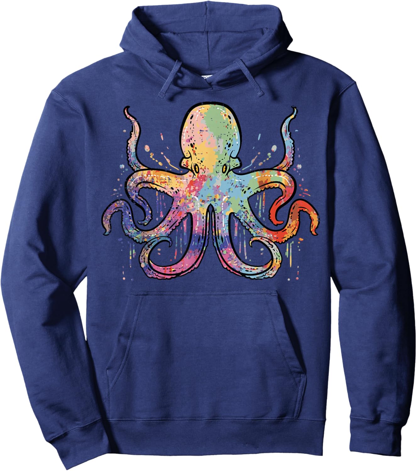 Colorful Octopus Cephalopod Animal Women Girls Kids Toddler Hoodie - Hoodie | Navy