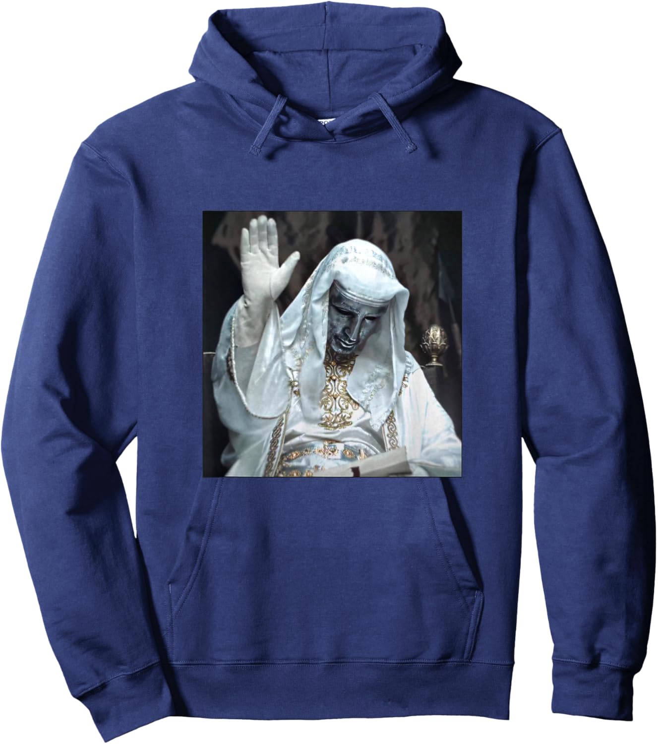 Silver Mask King Baldwin Meme Hoodie - Hoodie | Navy