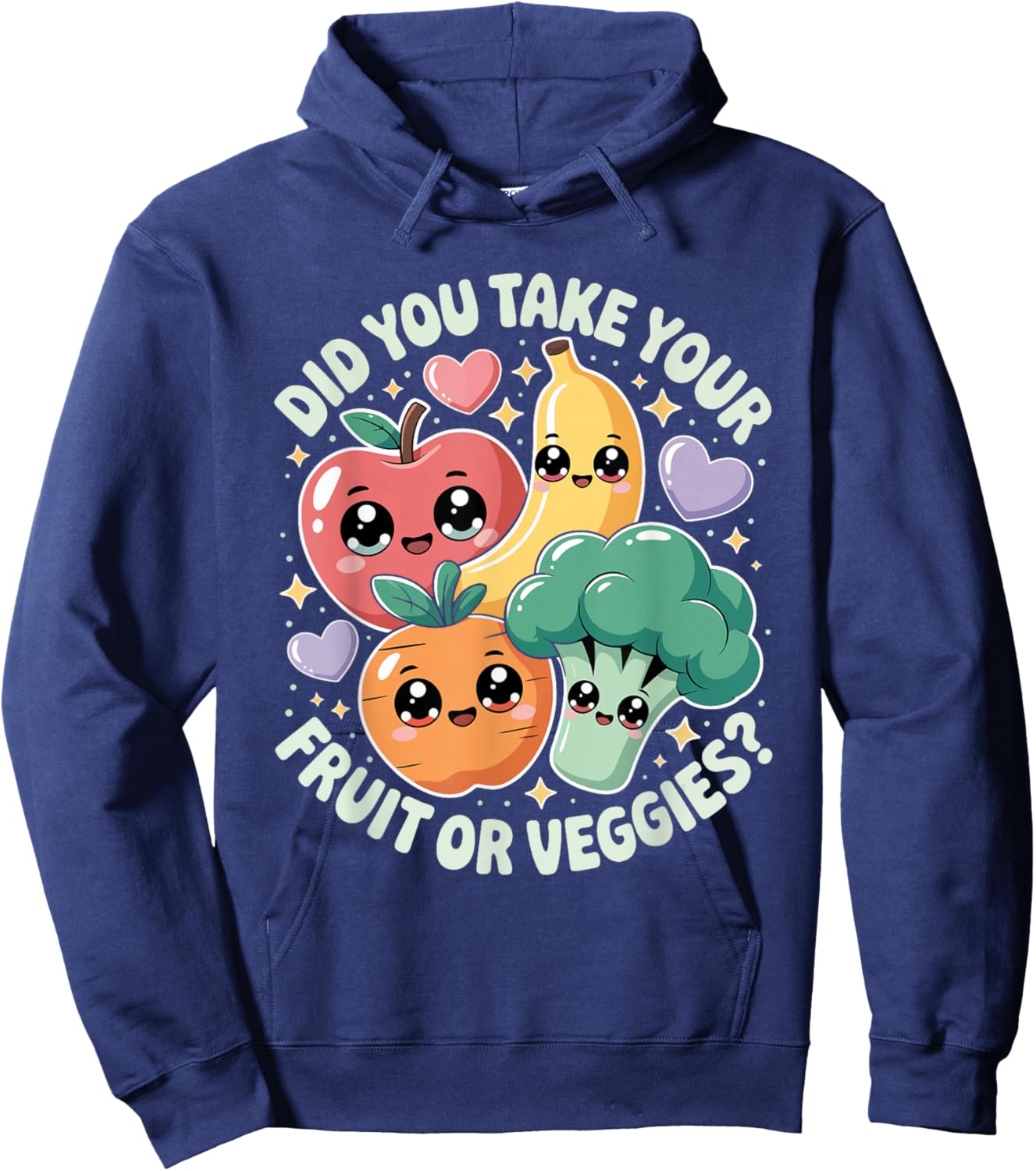 Fruit Lover Watermelon Apple Kawaii Did You Take Your Fruit Hoodie - Hoodie | Navy