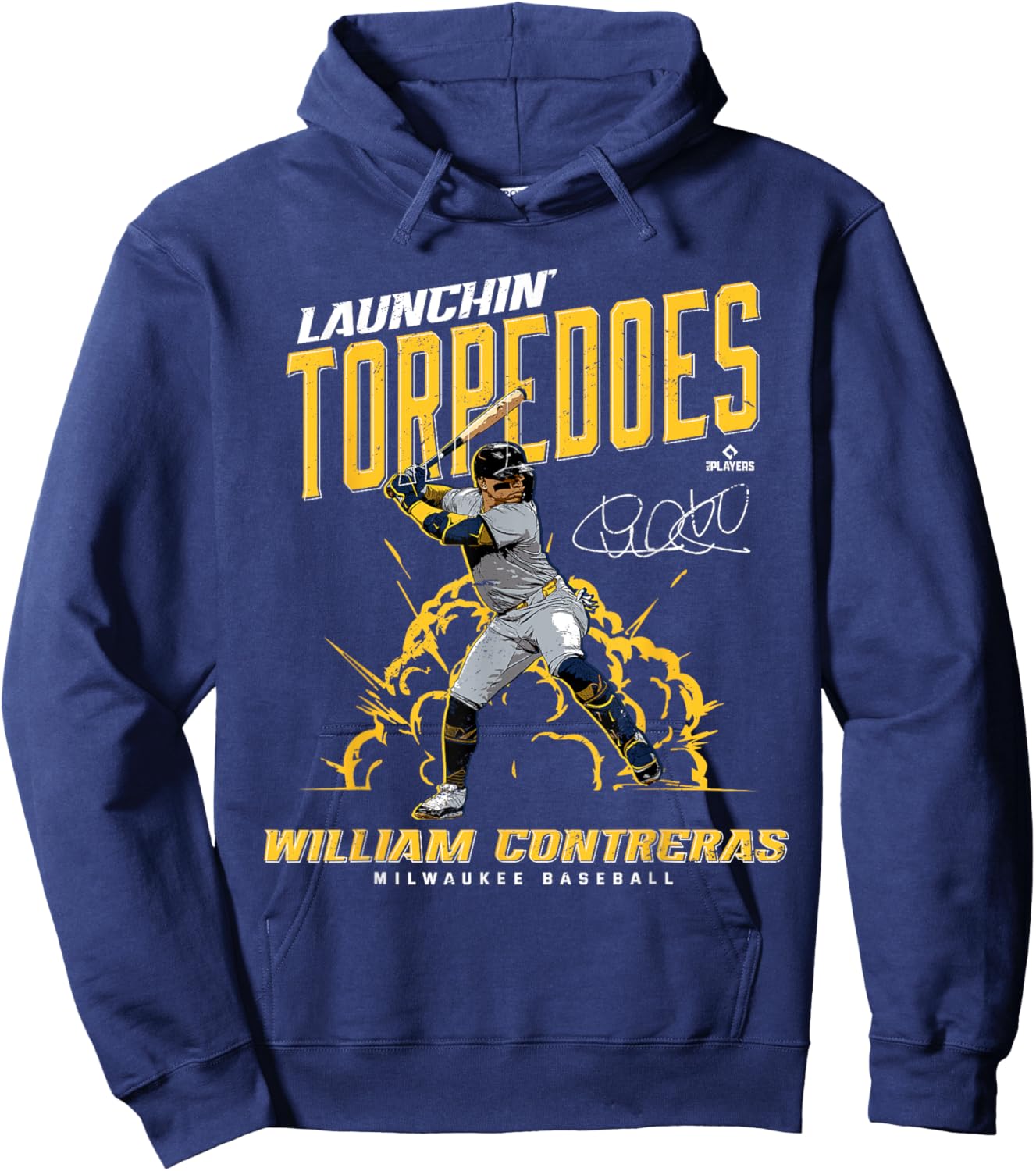 Launchin' Torpedoes William Contreras Milwaukee Baseball Hoodie - Hoodie | Navy