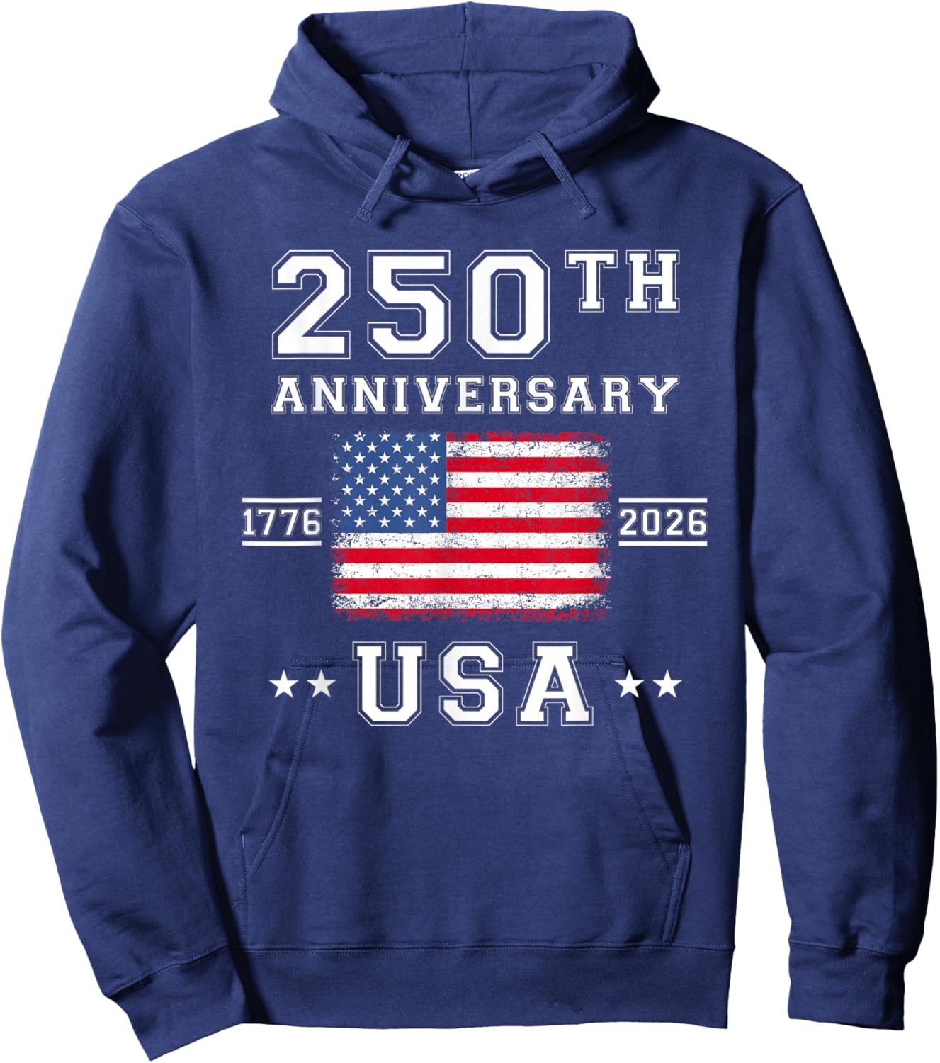4th of July America US Flag Patriotic 250th Anniversary USA Hoodie - Hoodie | Navy