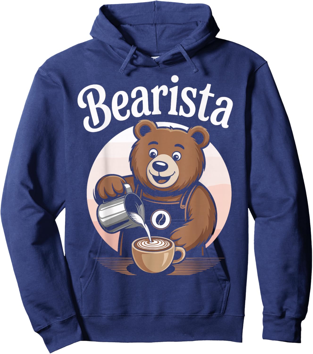 Bearista Bear Funny Coffee Barista Hoodie - Hoodie | Navy