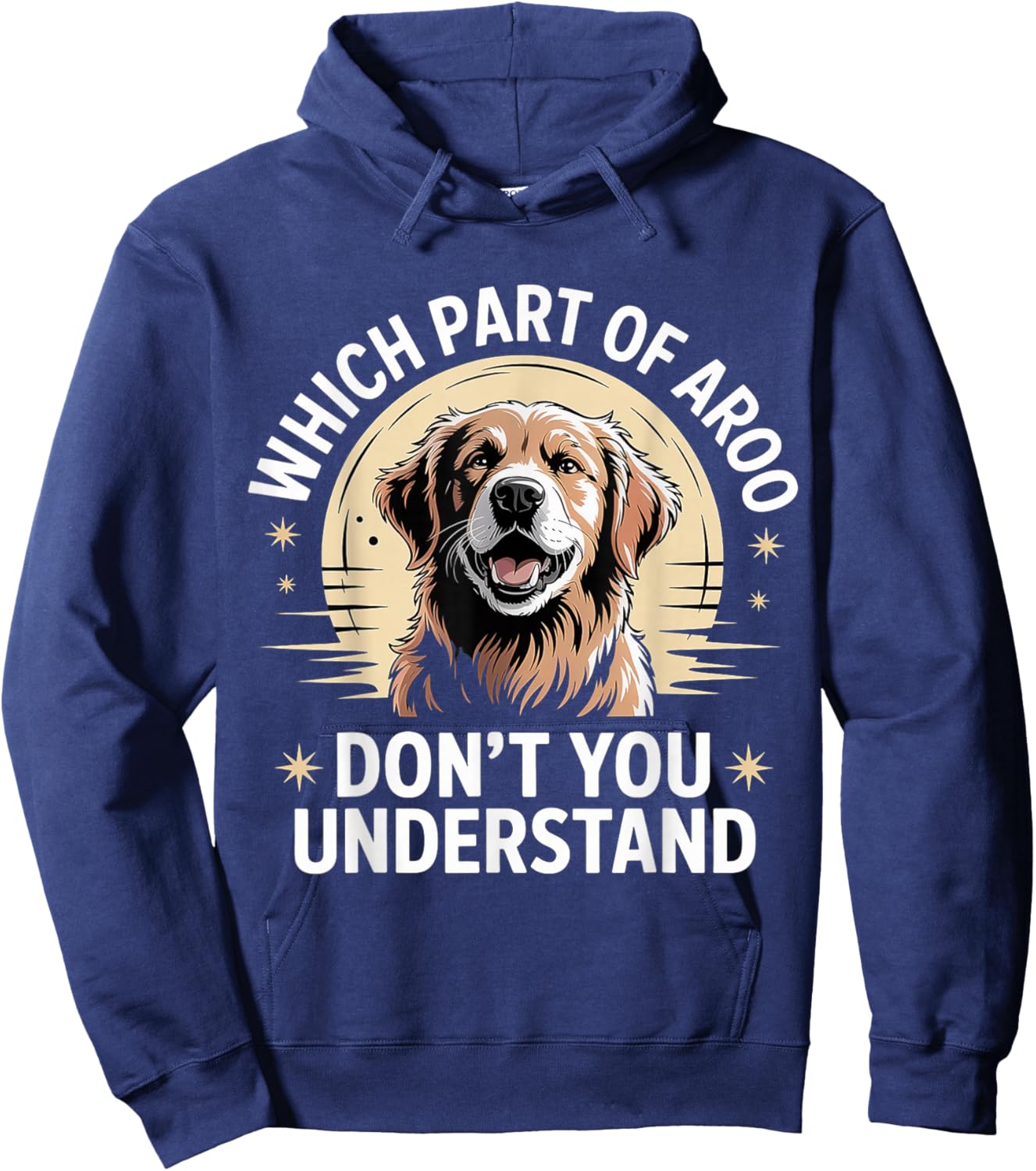 Which Part of Aroo Don't You Understand Husky Pet Dog Hoodie - Hoodie | Navy