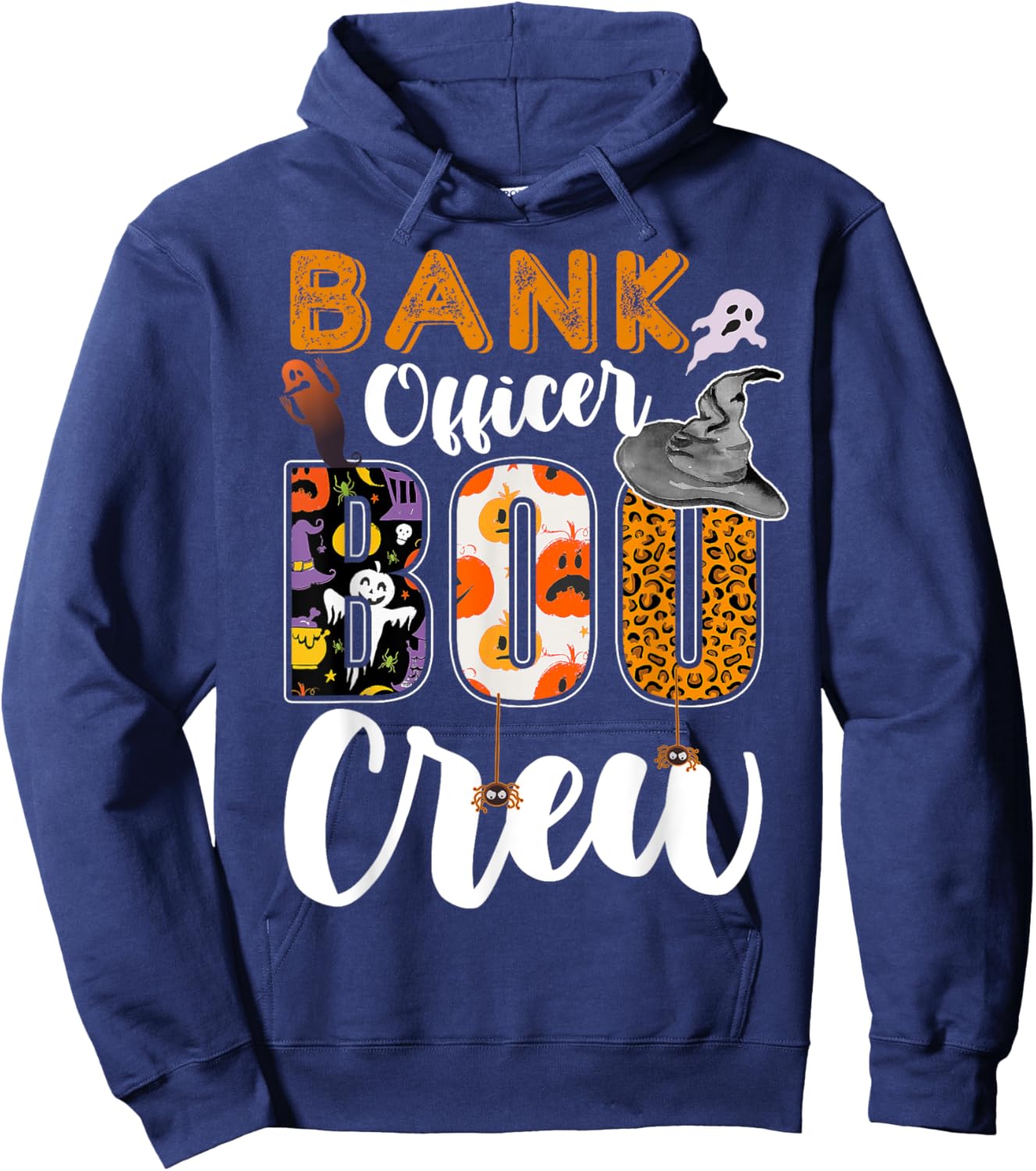 Bank Officer Boo Crew Halloween Matching Banker Hoodie - Hoodie | Navy