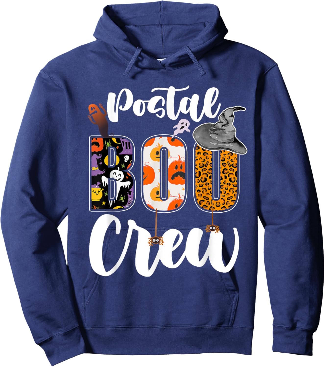 Postal Boo Crew Halloween Matching Mail Carrier Hoodie - Hoodie | Navy