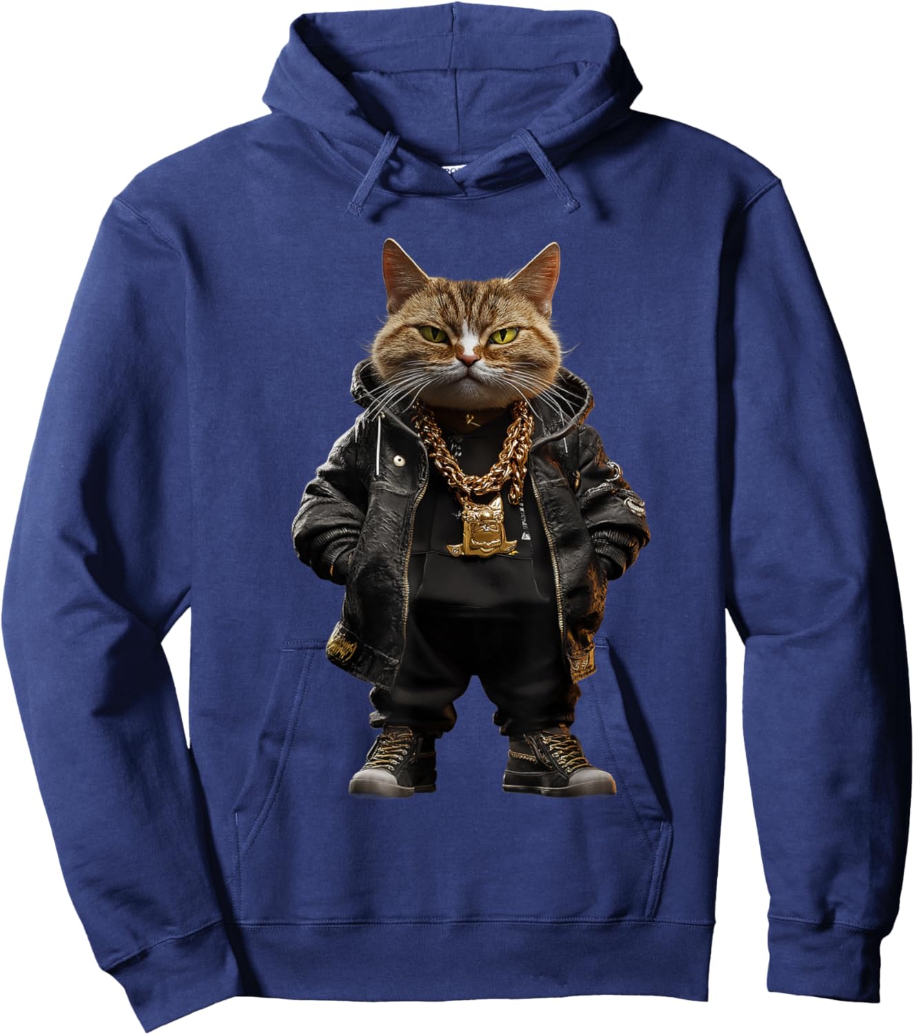 Thug Gangster Life Cat For Hip Hop Fans Meme and Cat lovers Women Hoodie - Hoodie | Navy
