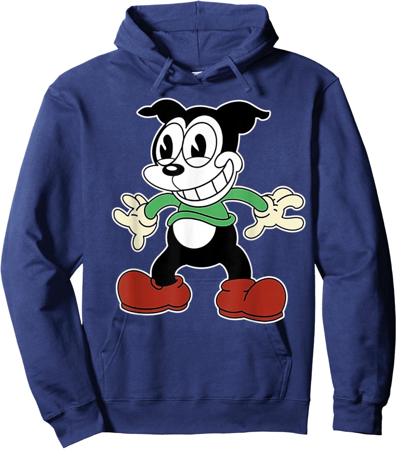 Dessin animé Vintage Happy Dog Hoodie - Hoodie | Navy