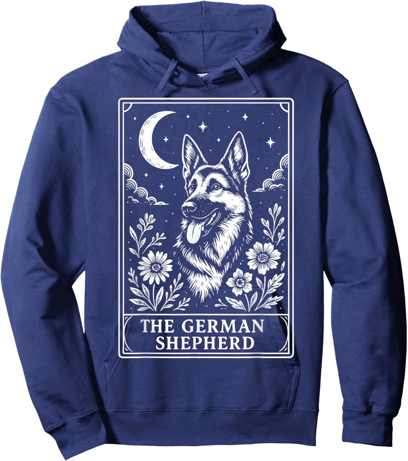 The German Shepherd Tarot Card Hoodie - Hoodie | Navy