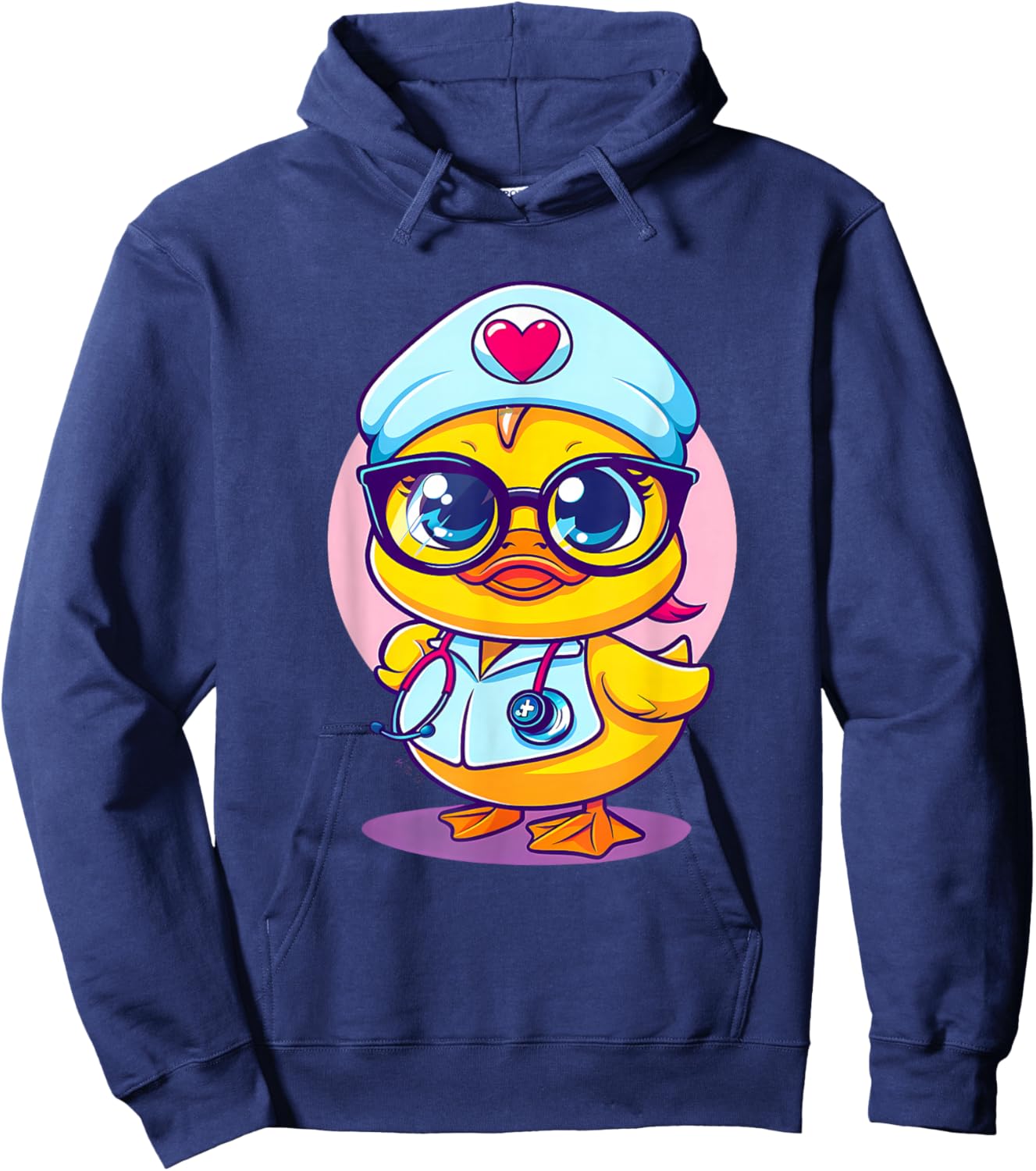 Rubber Duck Nurse Medical Rubber Duck Stethoscope Nursing Hoodie - Hoodie | Navy