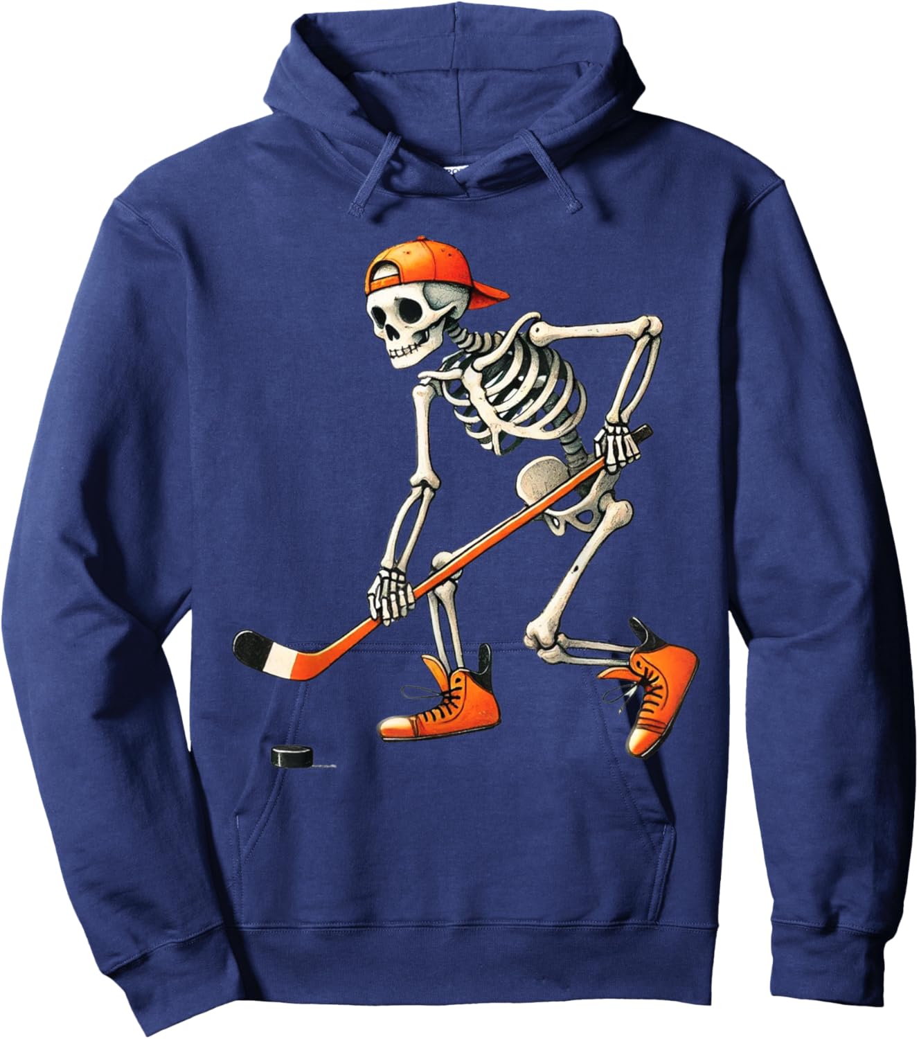 Skeleton Hockey Halloween Costume Sport Men Boys Kids Hoodie - Hoodie | Navy