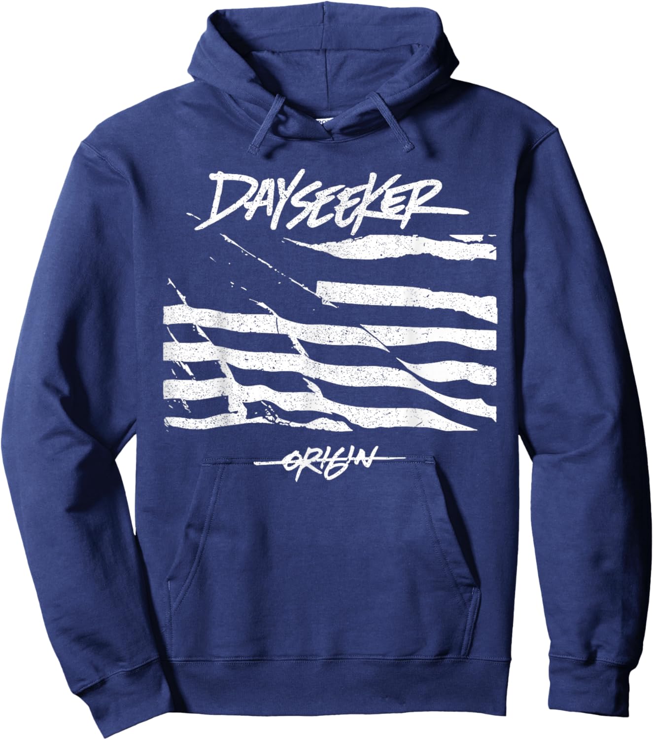 Dayseeker Merch, A Flag Design, White Color Hoodie - Hoodie | Navy