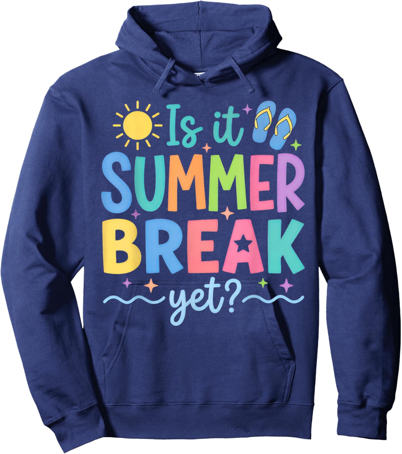 Funny Teacher Last Day School Summer Vacation Mood Humor Hoodie - Hoodie | Navy