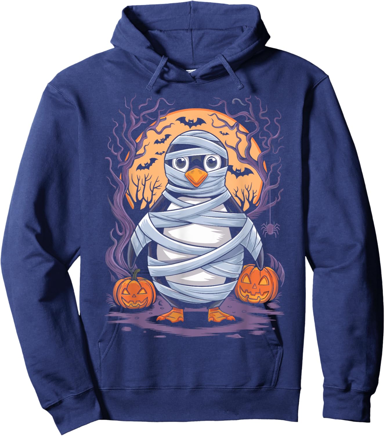 Funny Mummy Penguin Lovers Spooky Halloween Costume Hoodie - Hoodie | Navy