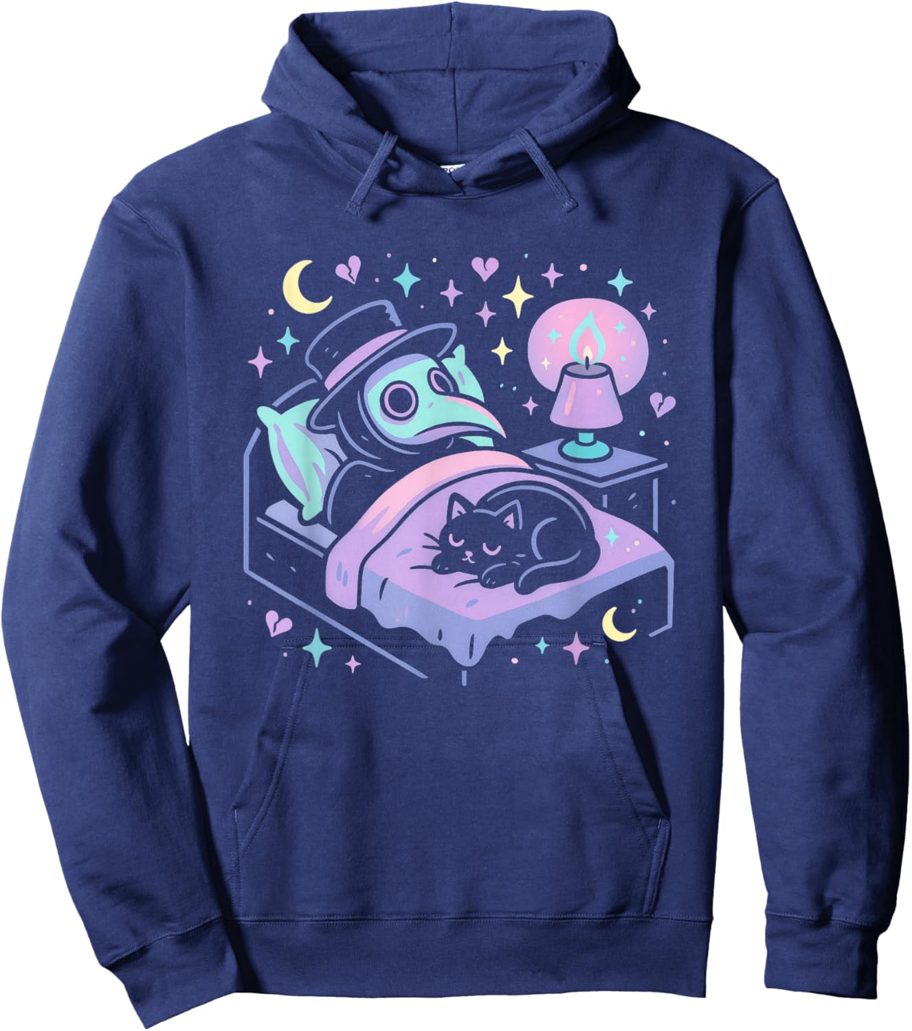 Pastel Goth Shirt Sleeping Plague Doctor Sleep Hoodie - Hoodie | Navy