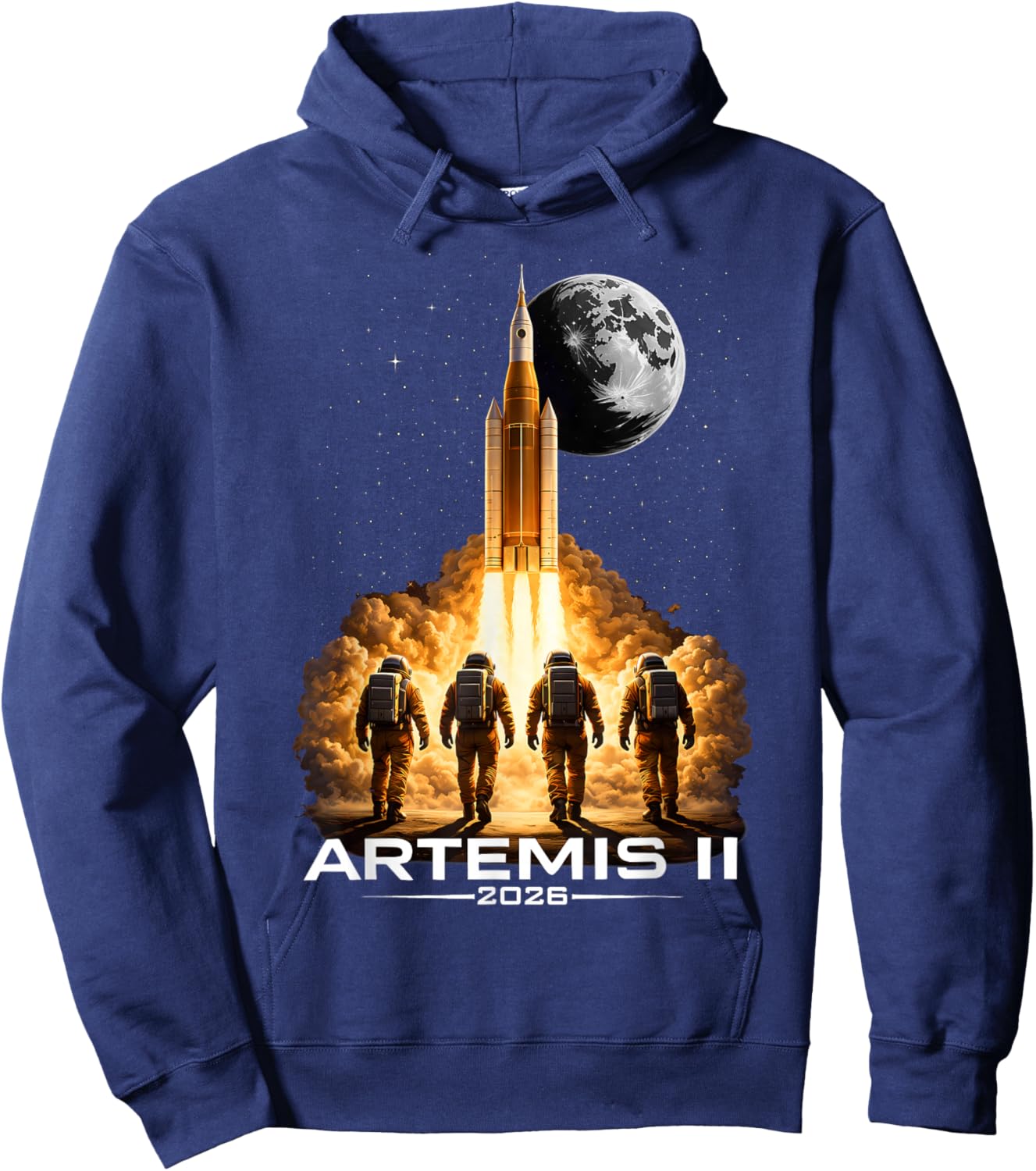 Artemis Launch to The Moon Astronaut Explorer Hoodie - Hoodie | Navy
