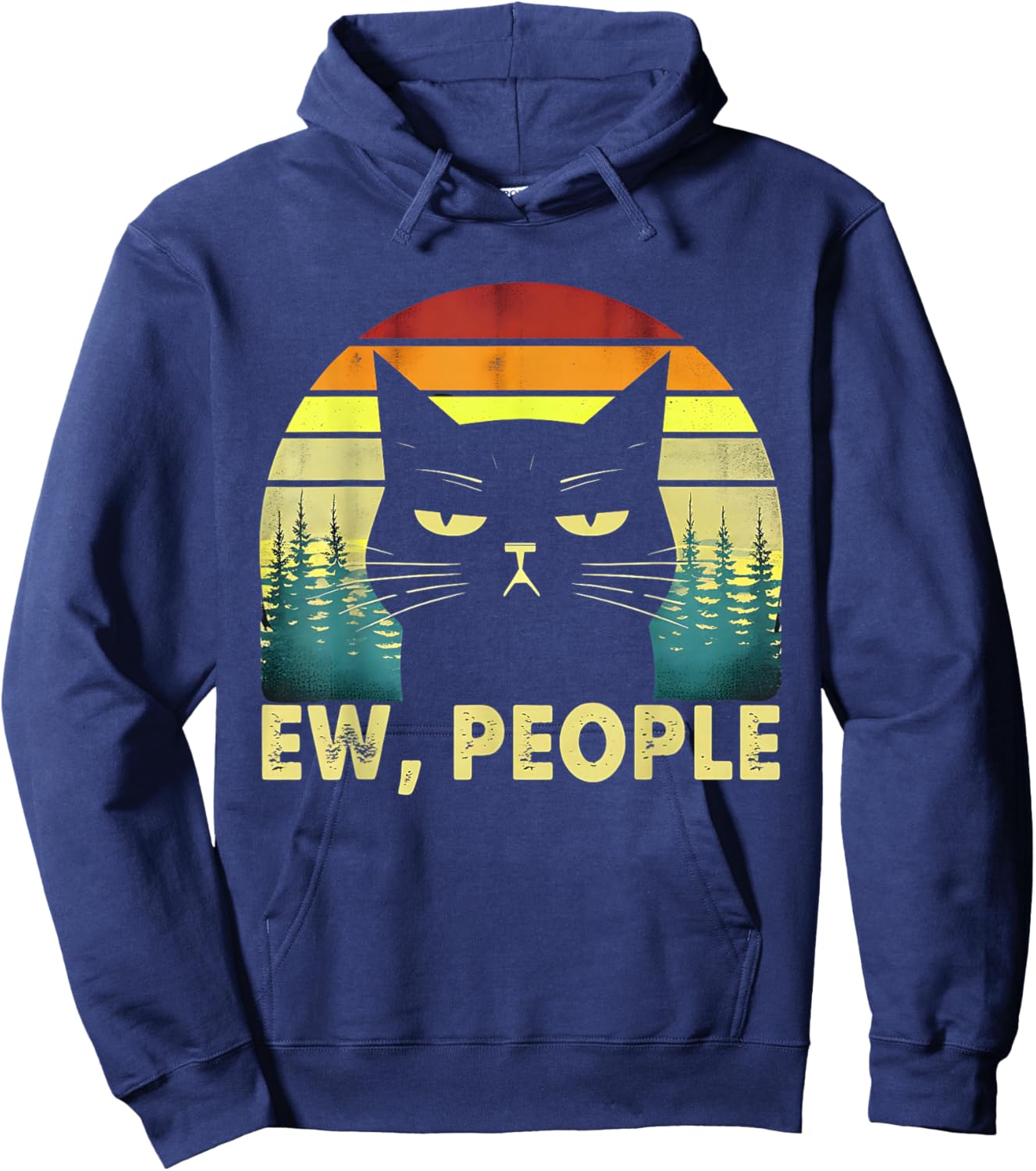 Sarcastic Cat Ew People Shirt Cat Hoodie - Hoodie | Navy