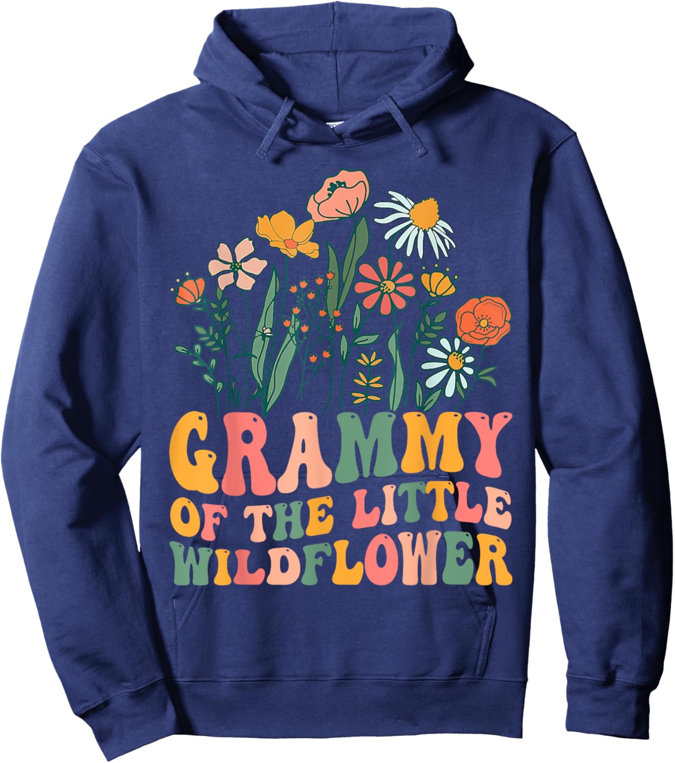 Grammy Of The Little Wildflower Birthday Party Baby Shower Hoodie - Hoodie | Navy