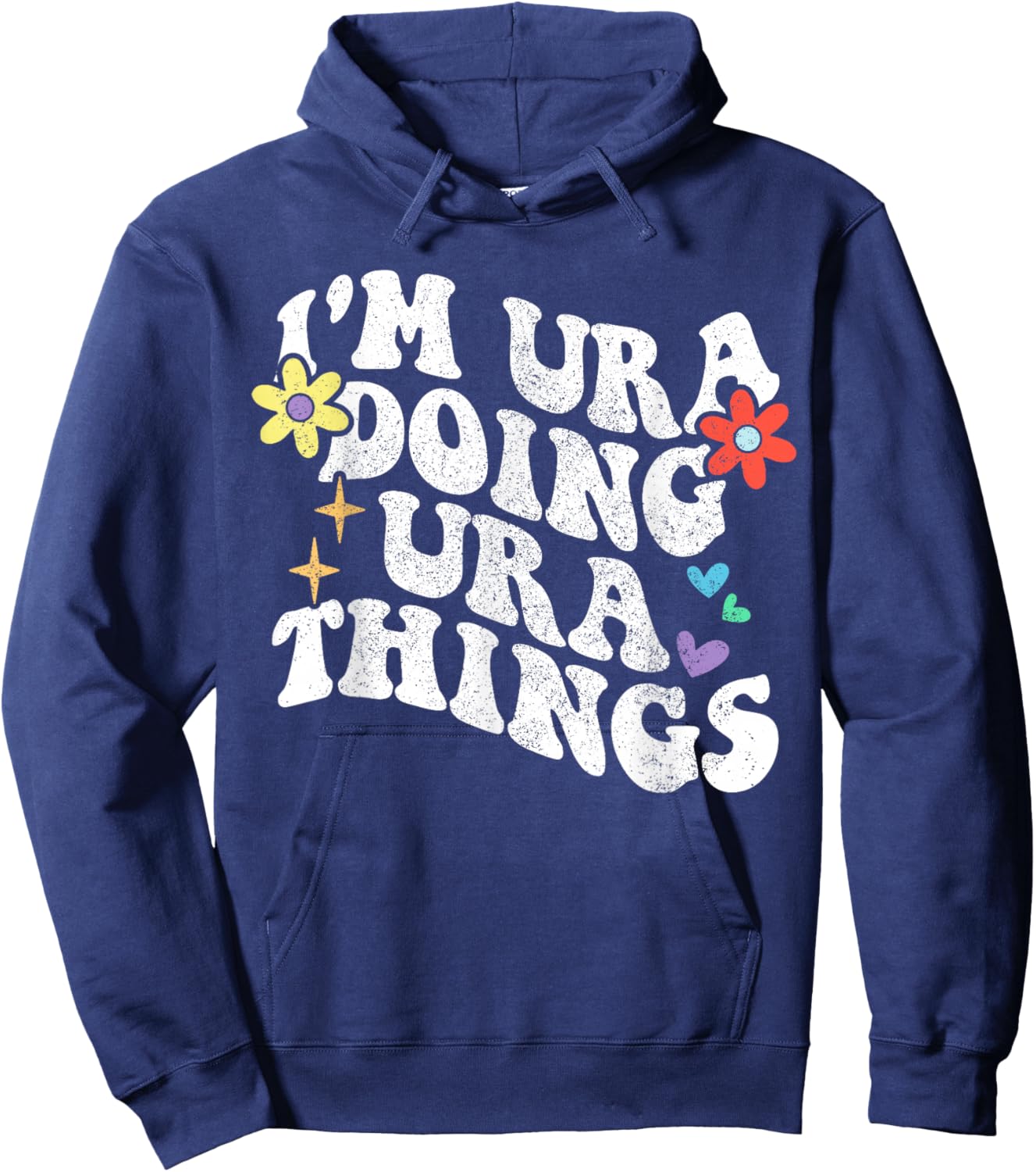 Retro Groovy Im Ura Fait des Choses drôles pour la fête des mères Hoodie - Hoodie | Navy