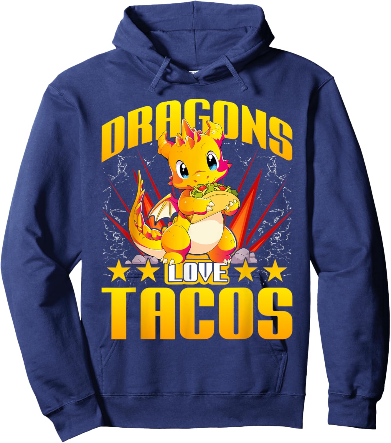 Dragons Love Tacos Shirt Adult Kids Dragon Lovers Hoodie - Hoodie | Navy