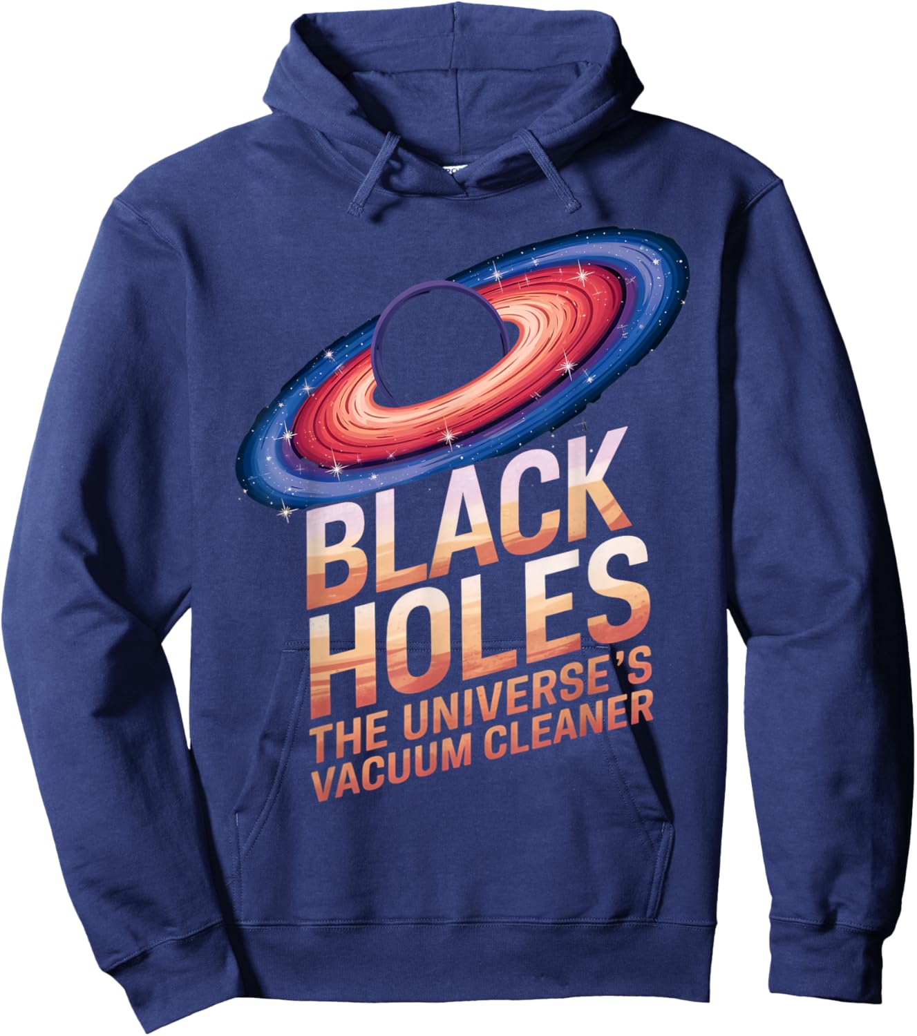 Vacuum Cleaner Astronaut Astronomy Astrophysics Black Hole Hoodie - Hoodie | Navy