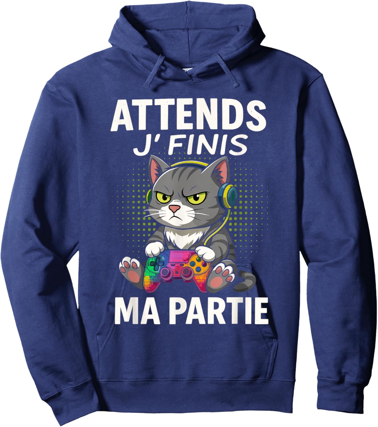 Wait I'm Finishing My Party Geek Video Games Chat Gamer Hoodie - Hoodie | Navy
