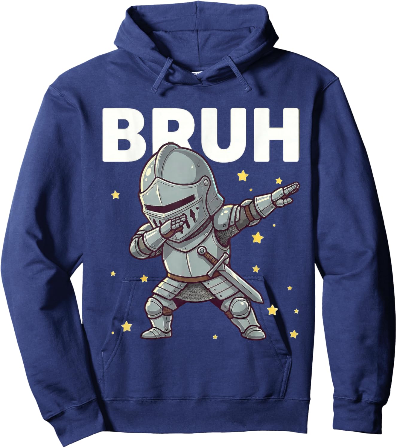 Bruh Funny Dabbing Knight Kids Boys Medieval Lover Hoodie - Hoodie | Navy