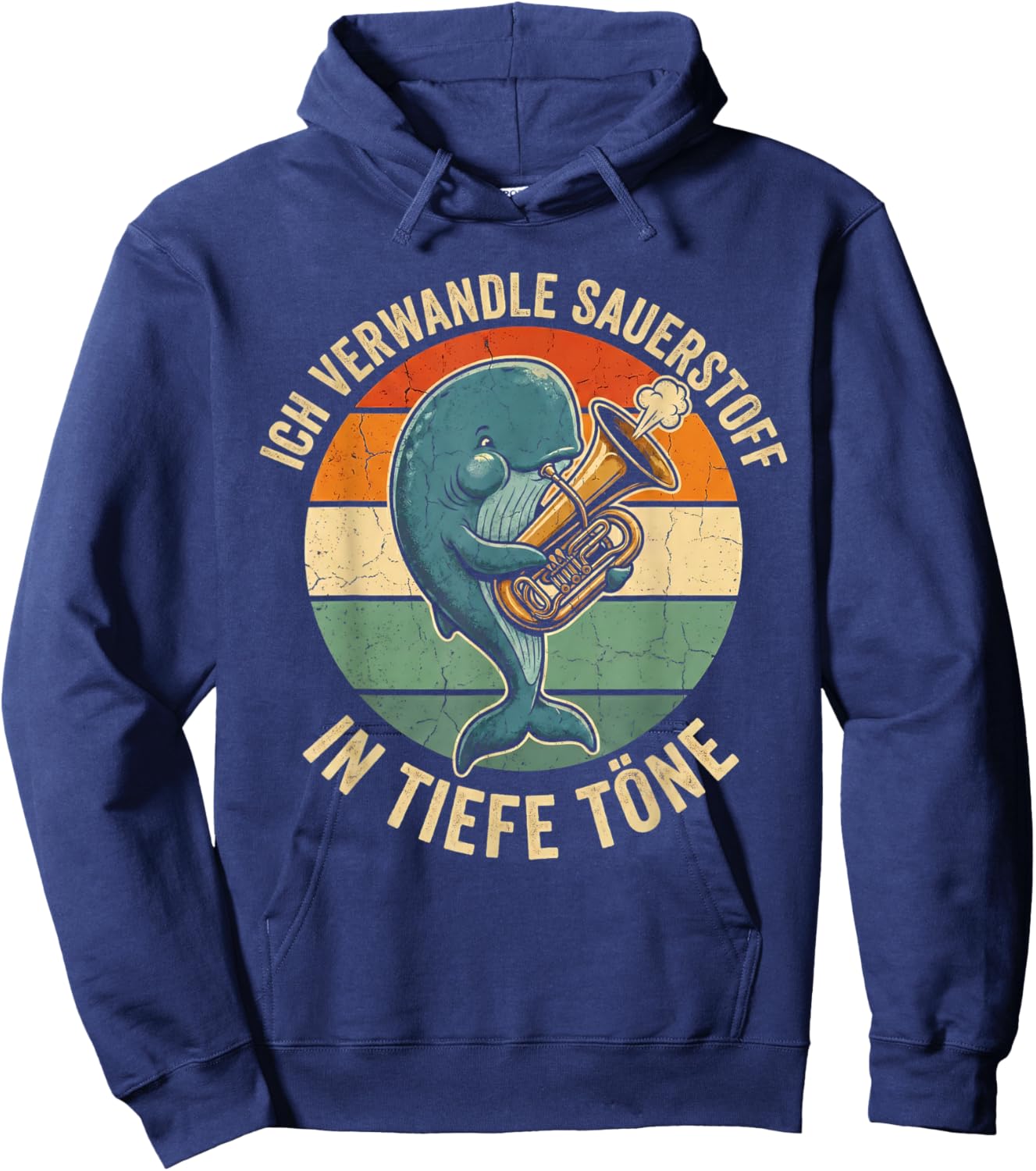 Ich verwandle Sauerstoff in Tiefe Töne Tubist Lustiges Tuba Hoodie - Hoodie | Navy