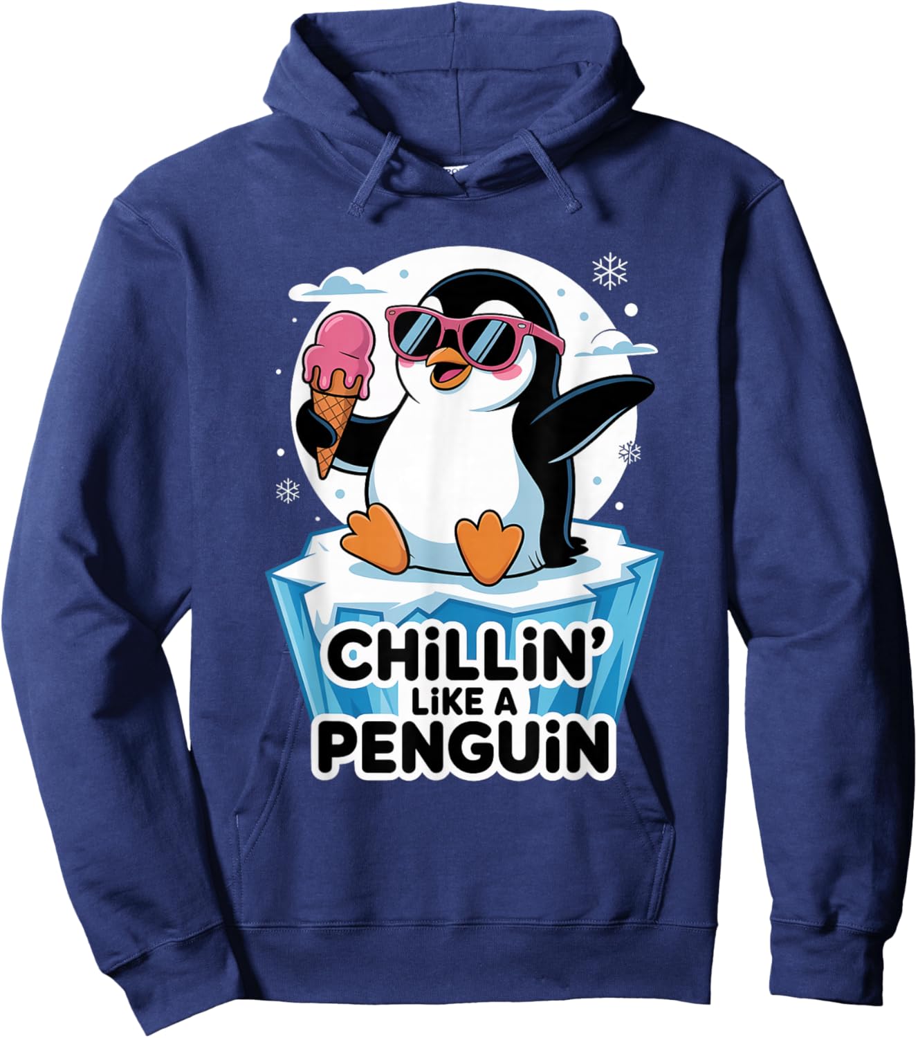 Chillin' Like A Penguin Lover Bird Watcher Hoodie - Hoodie | Navy