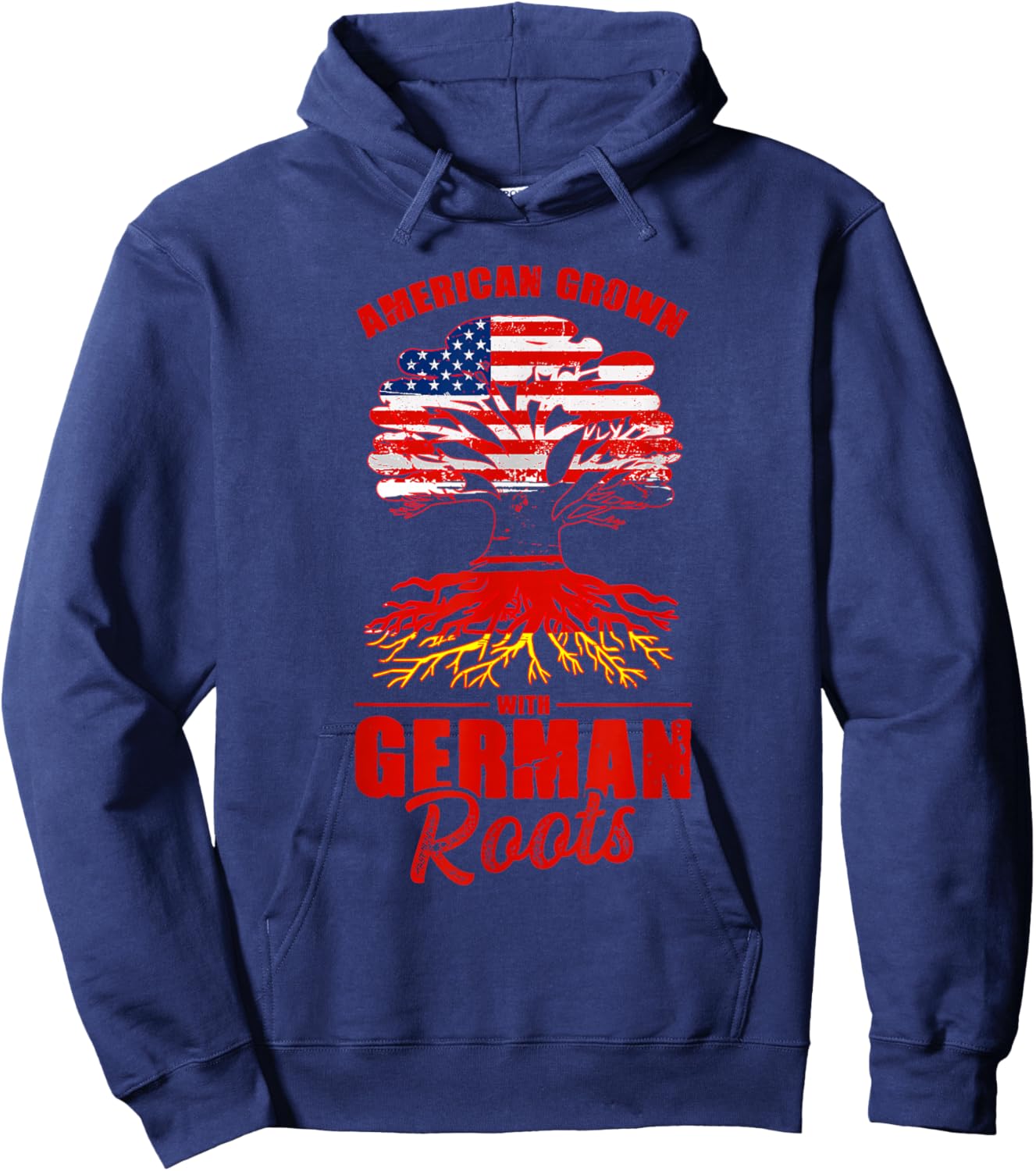 American Grown With German Roots Us Germany German American Hoodie - Hoodie | Navy