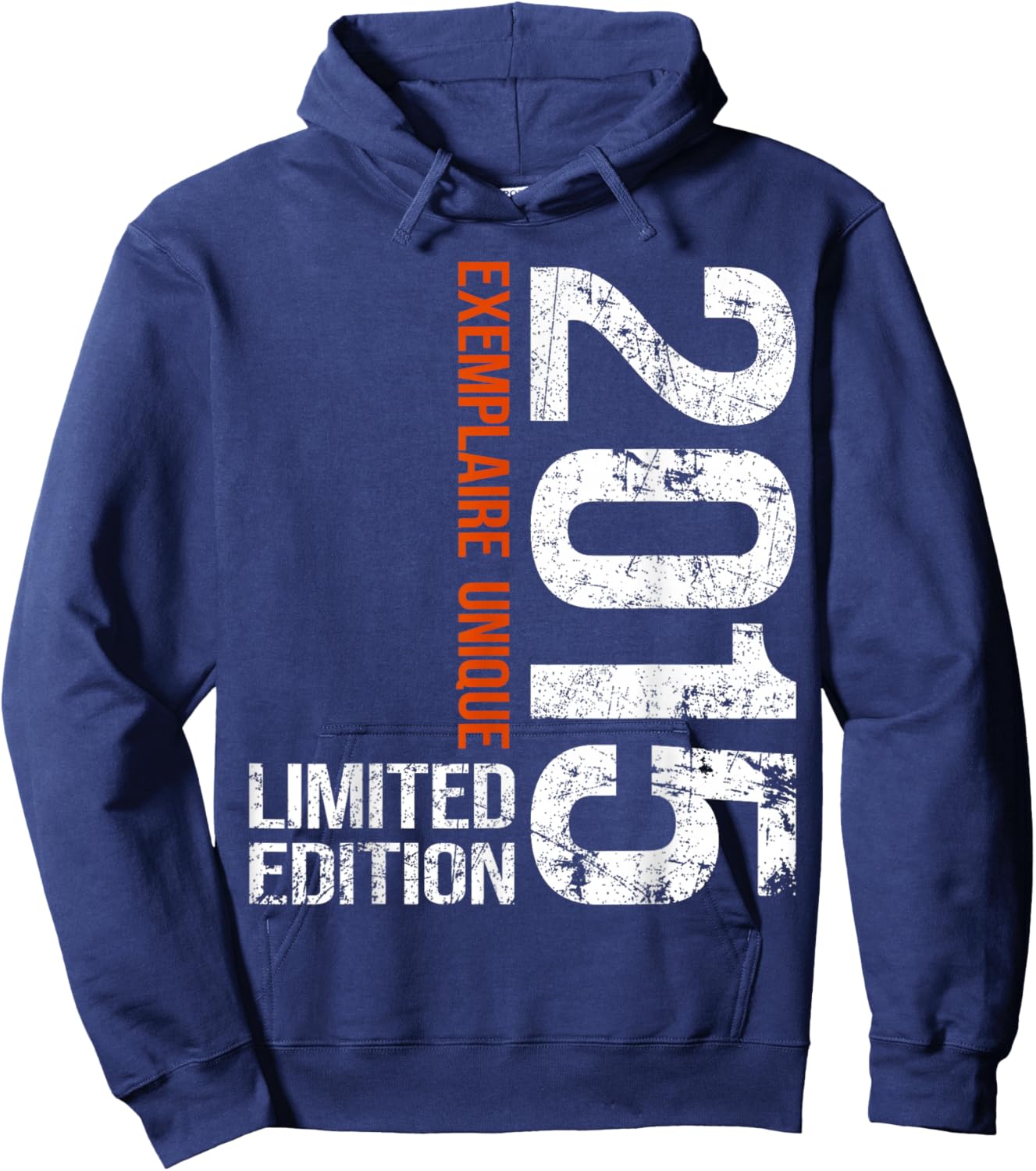 10th Anniversary 2015 Vintage 10 Years Boy and Girl 2015 Hoodie - Hoodie | Navy