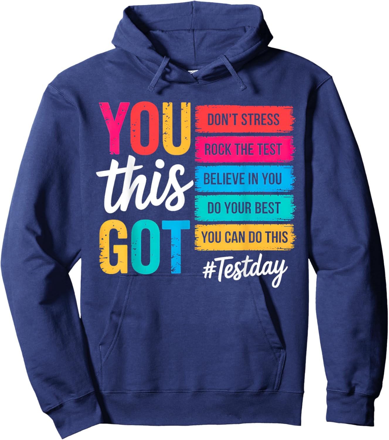 You Got This Don't Stress Rock The Test Test Day Teacher Hoodie - Hoodie | Navy