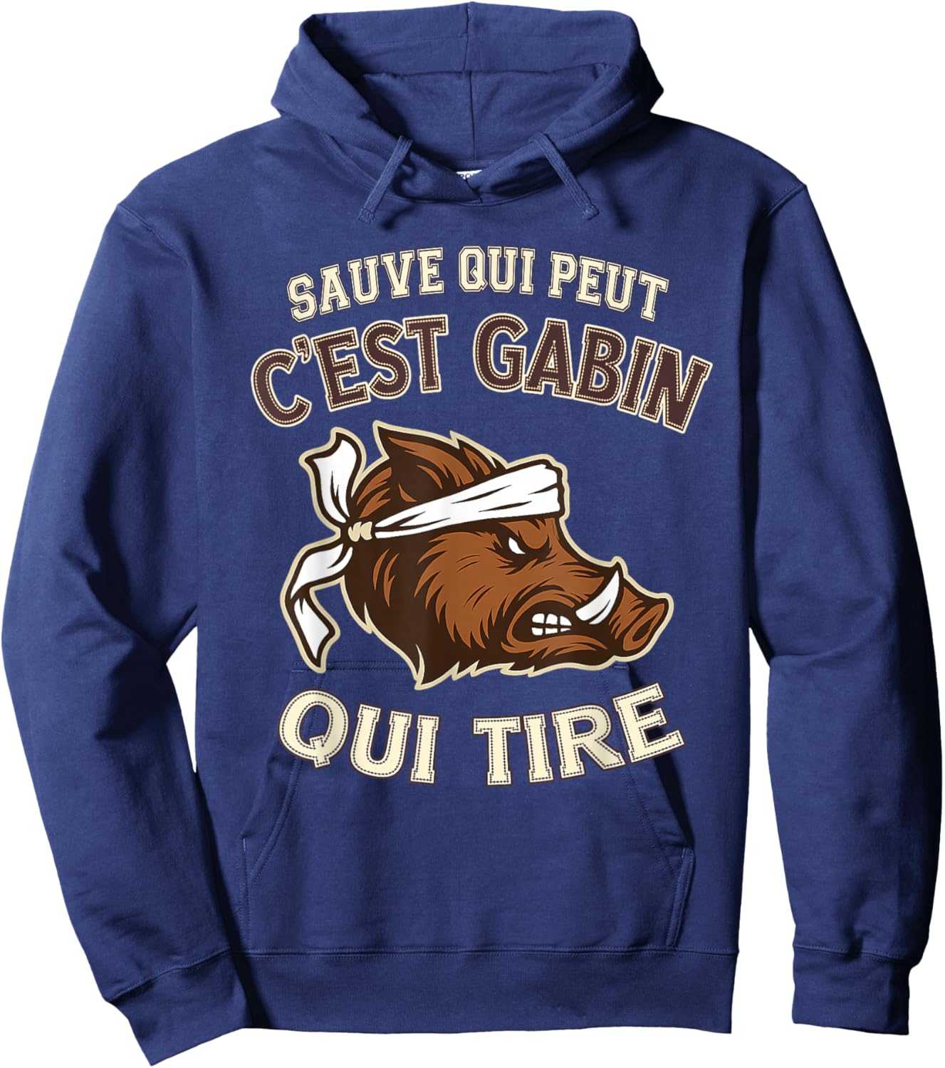 Chasseur Name Gabin - Funny Boar Bad Shooter Hoodie - Hoodie | Navy