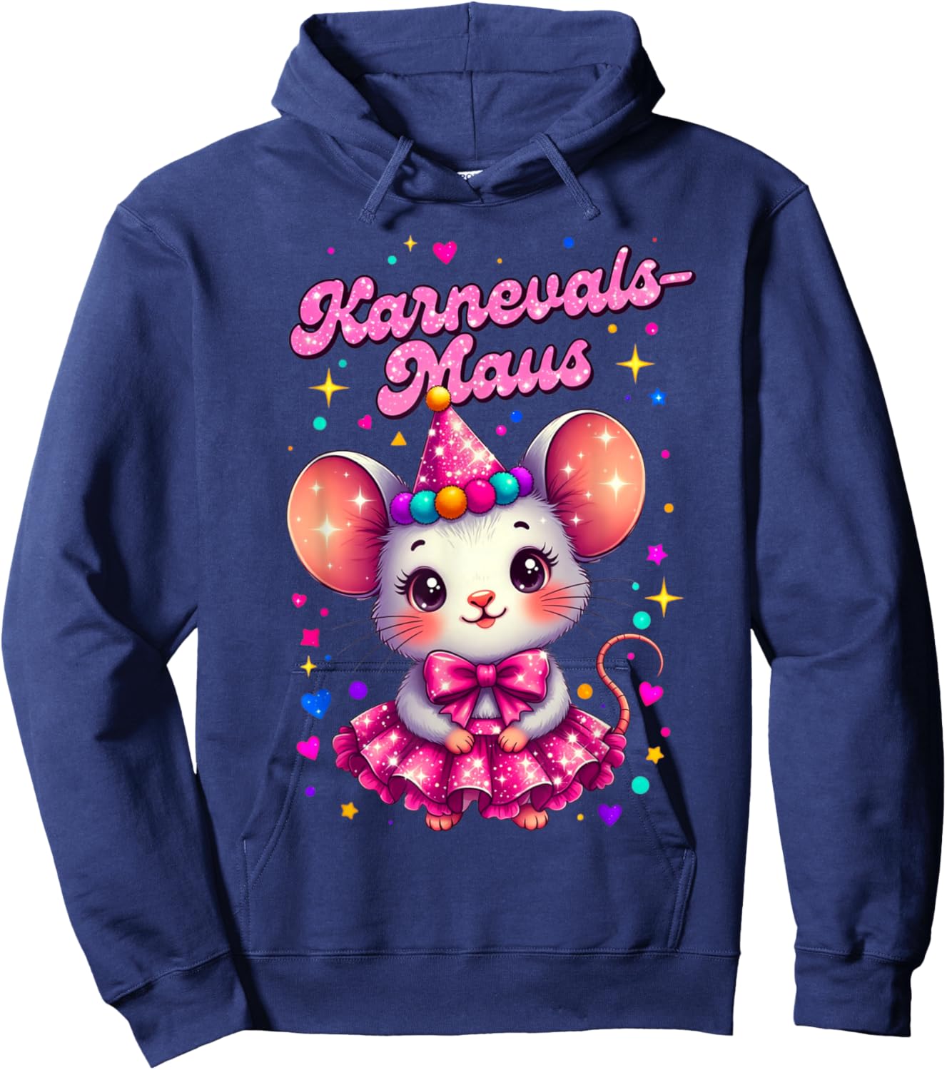 Carnival Mouse Cute Fancy Dress Motif and Children Hoodie - Hoodie | Navy