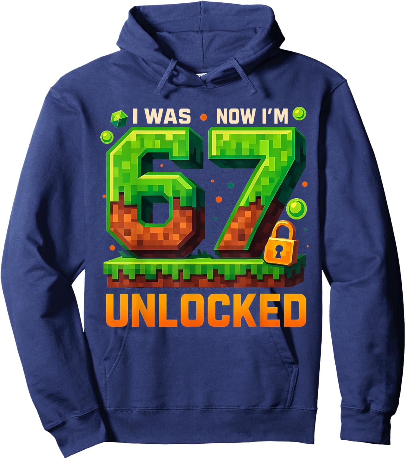 I was 6 Now I’m 7 Unlocked Funny Gamer Birthday Hoodie - Hoodie | Navy