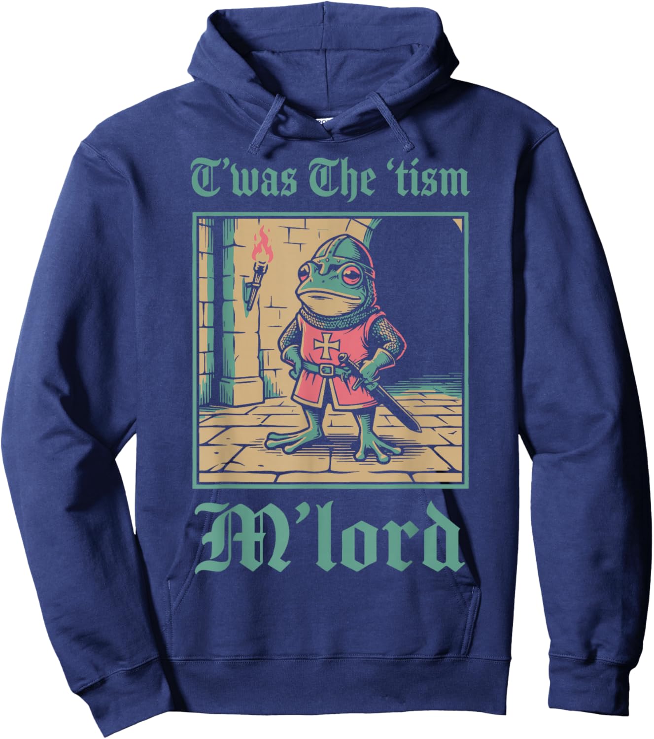 T'was The 'tism M'lord Frog Hoodie - Hoodie | Navy
